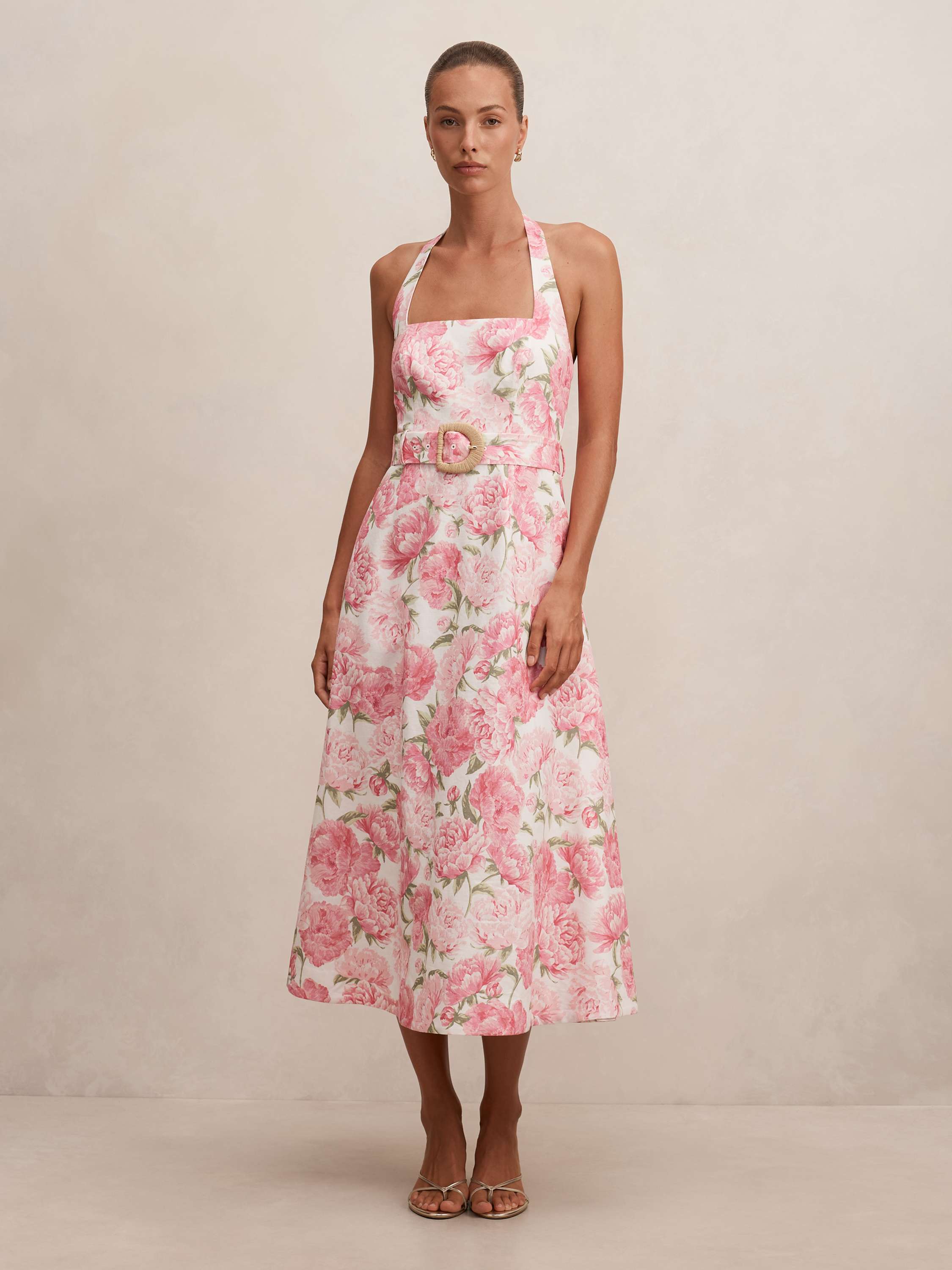 Blossom Halter Midi Dress