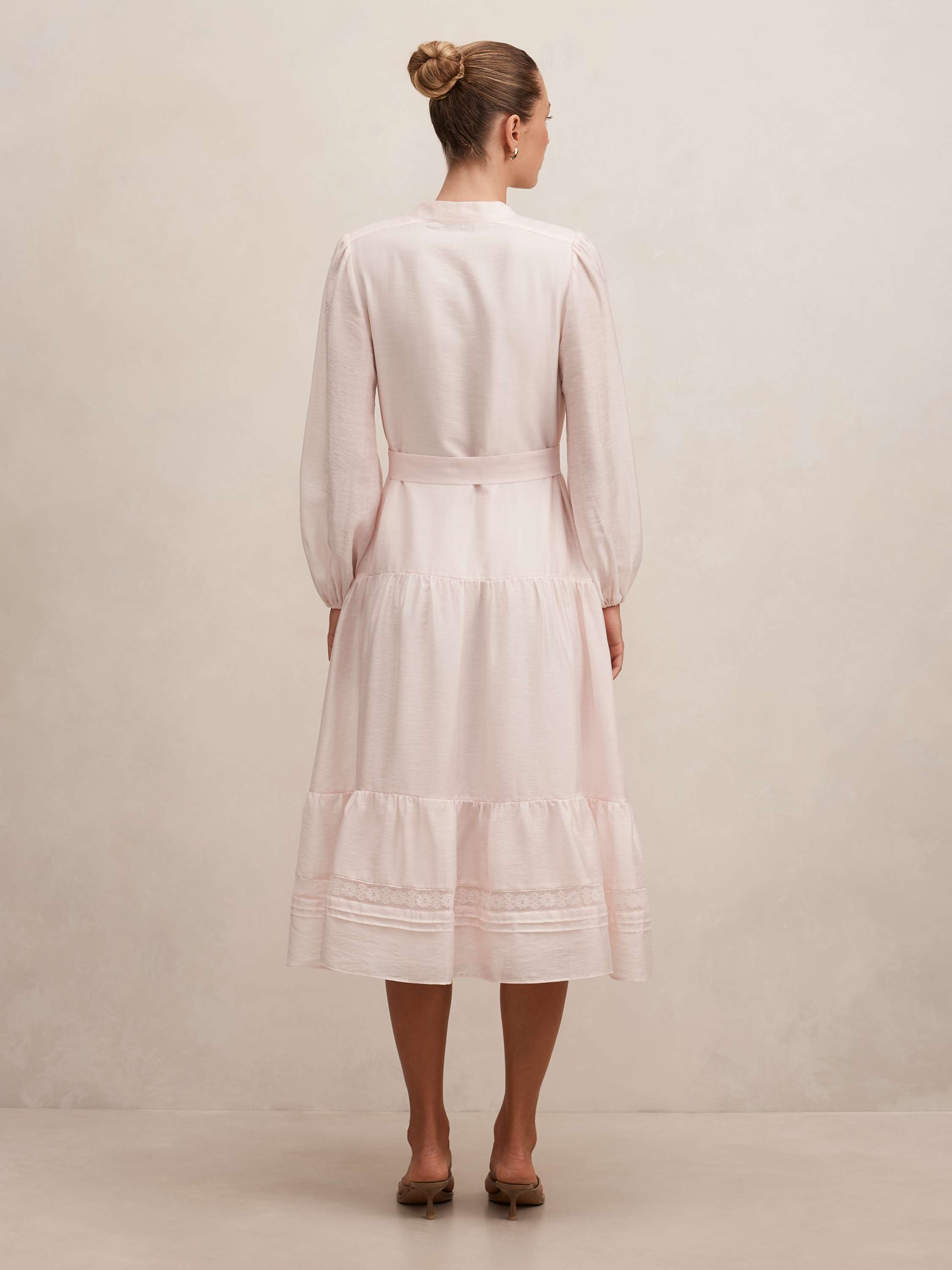 Buy Rachel Lace Trim Midi Dress - Pink - Online | Forever New