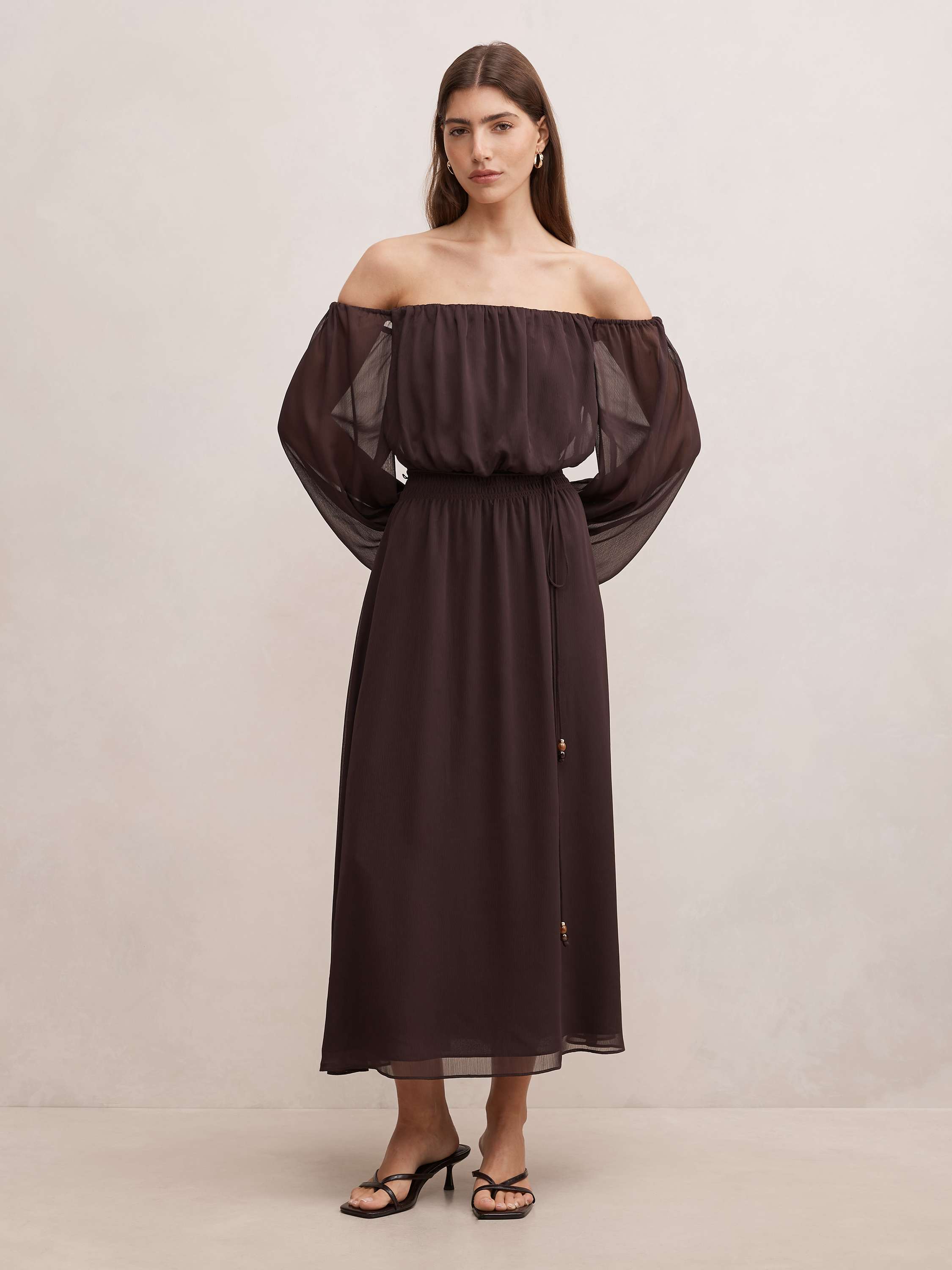 Elodie Off Shoulder Midi Dress