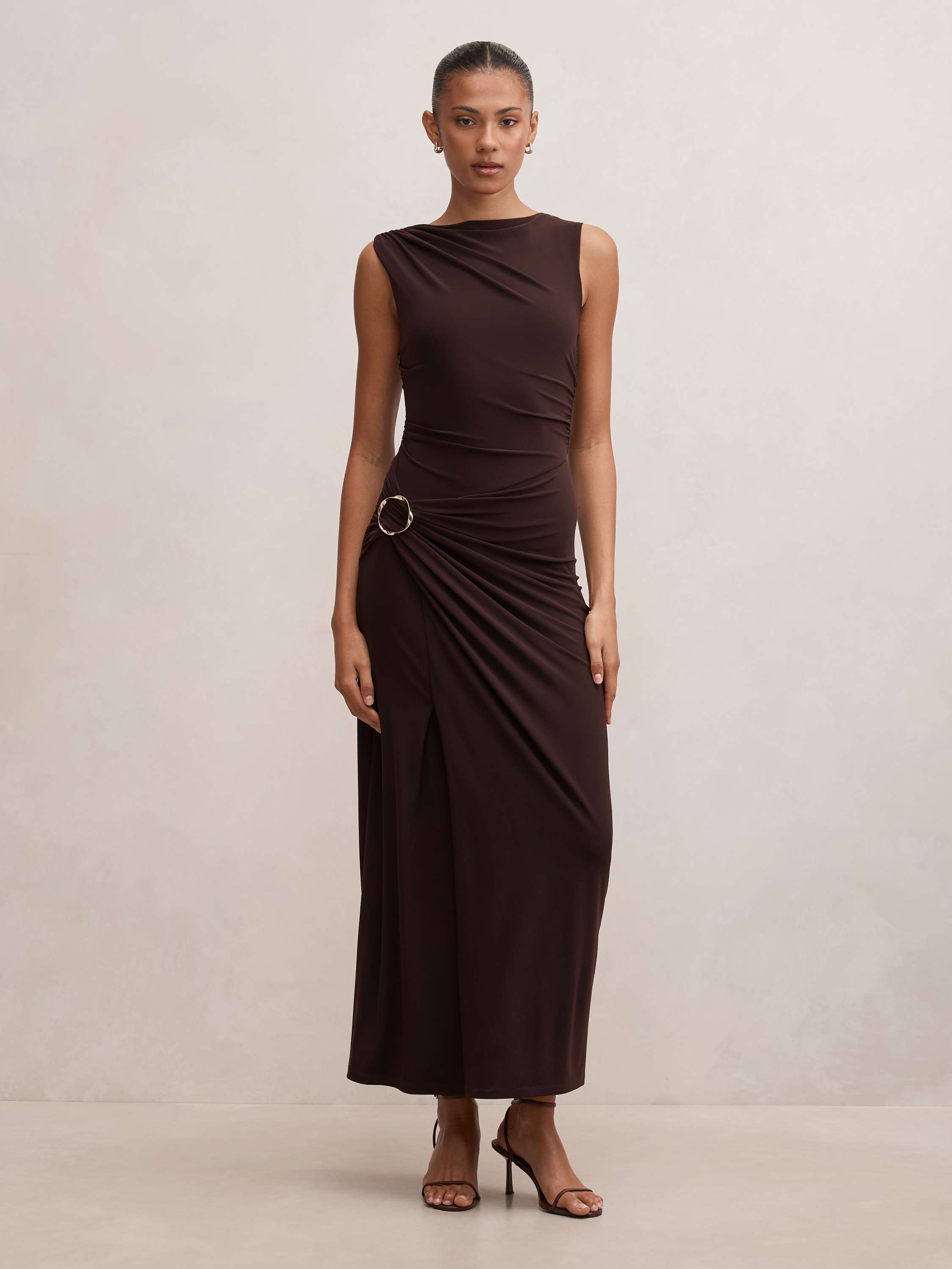 Kinsley Sleeveless Jersey Midi Dress