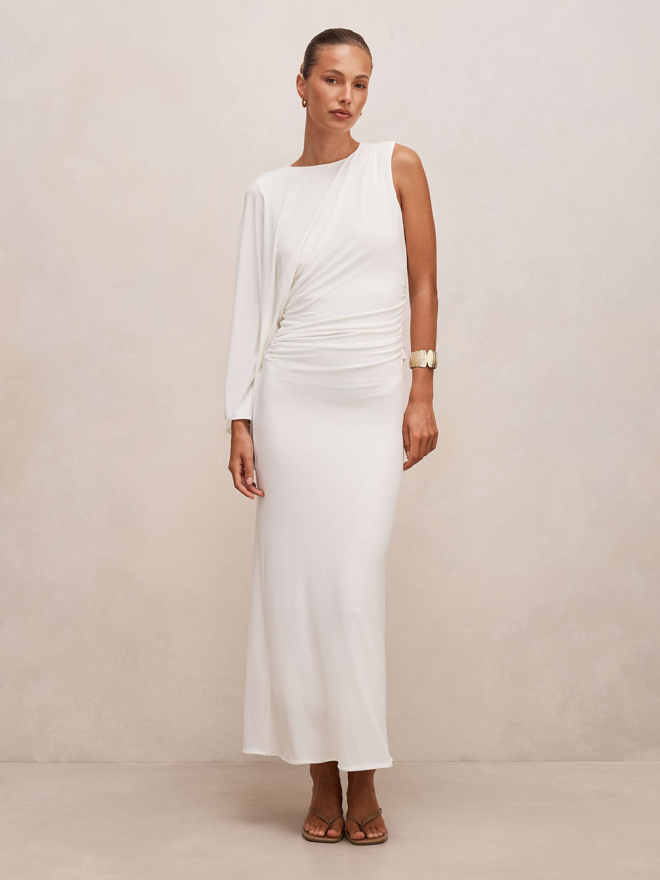 Fleur Cape Shoulder Maxi Dress