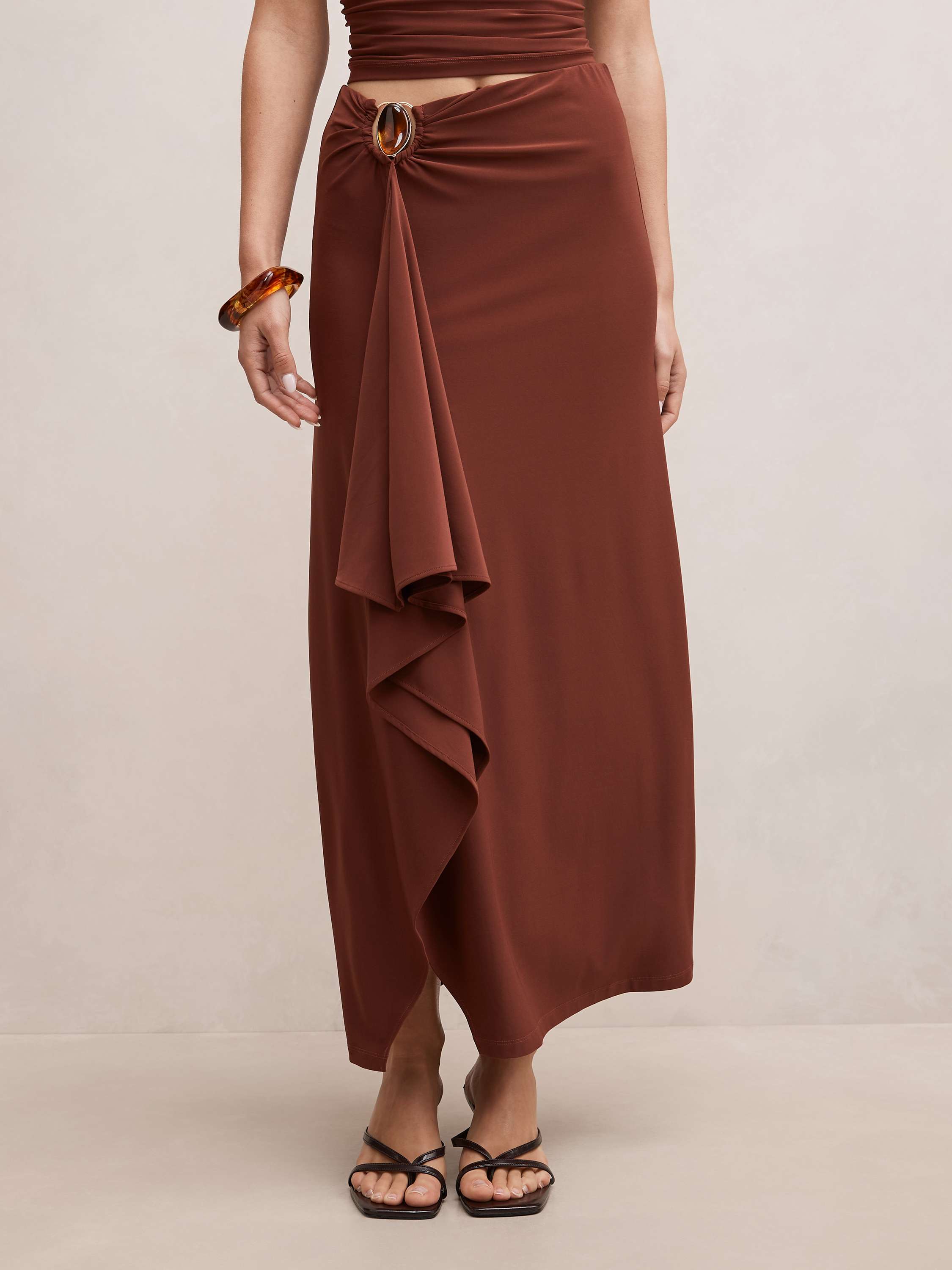 Leni Draped Midi Skirt