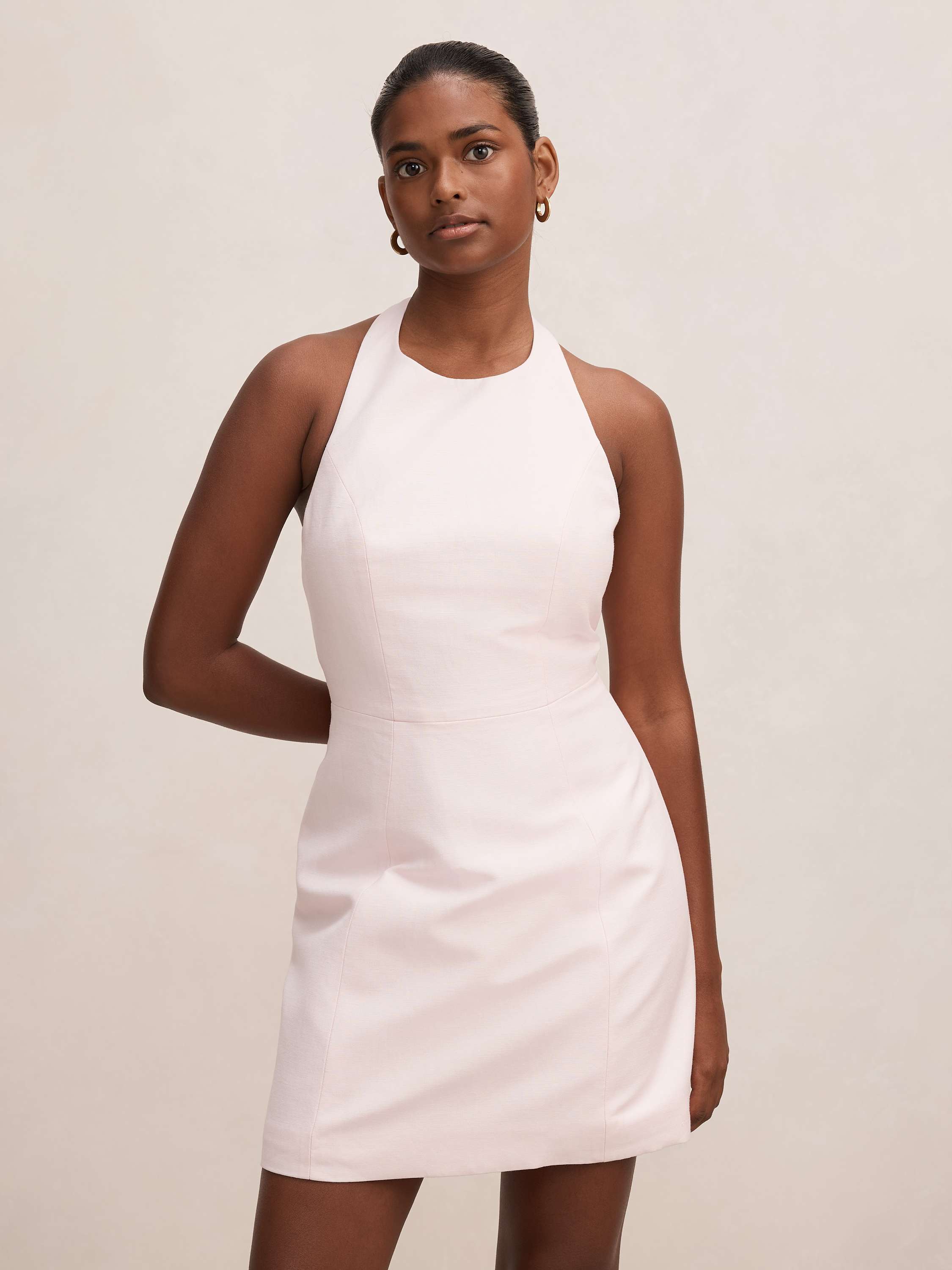 Corinna Petite Halter Mini Dress
