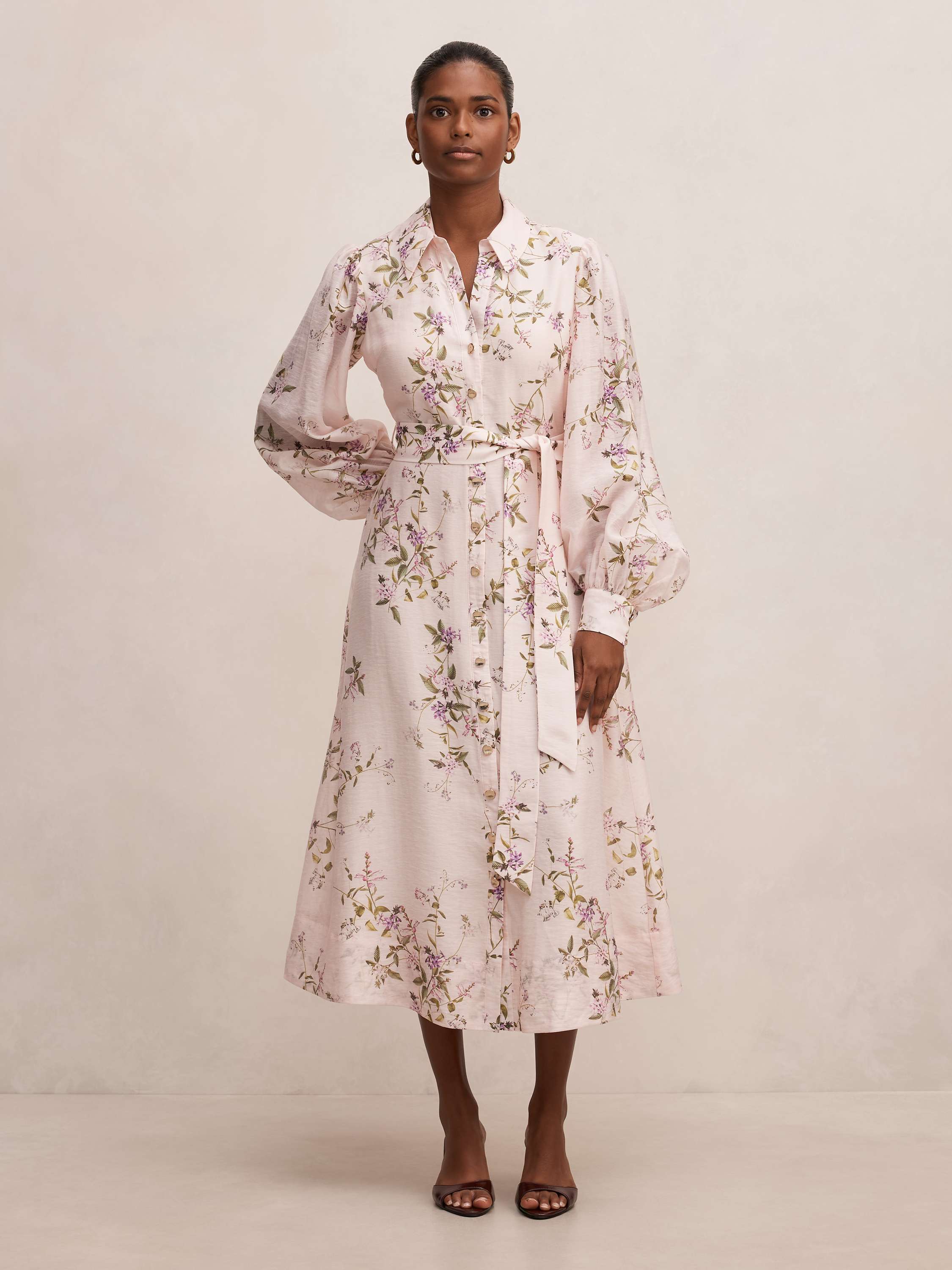 Hazel Petite Shirt Midi Dress