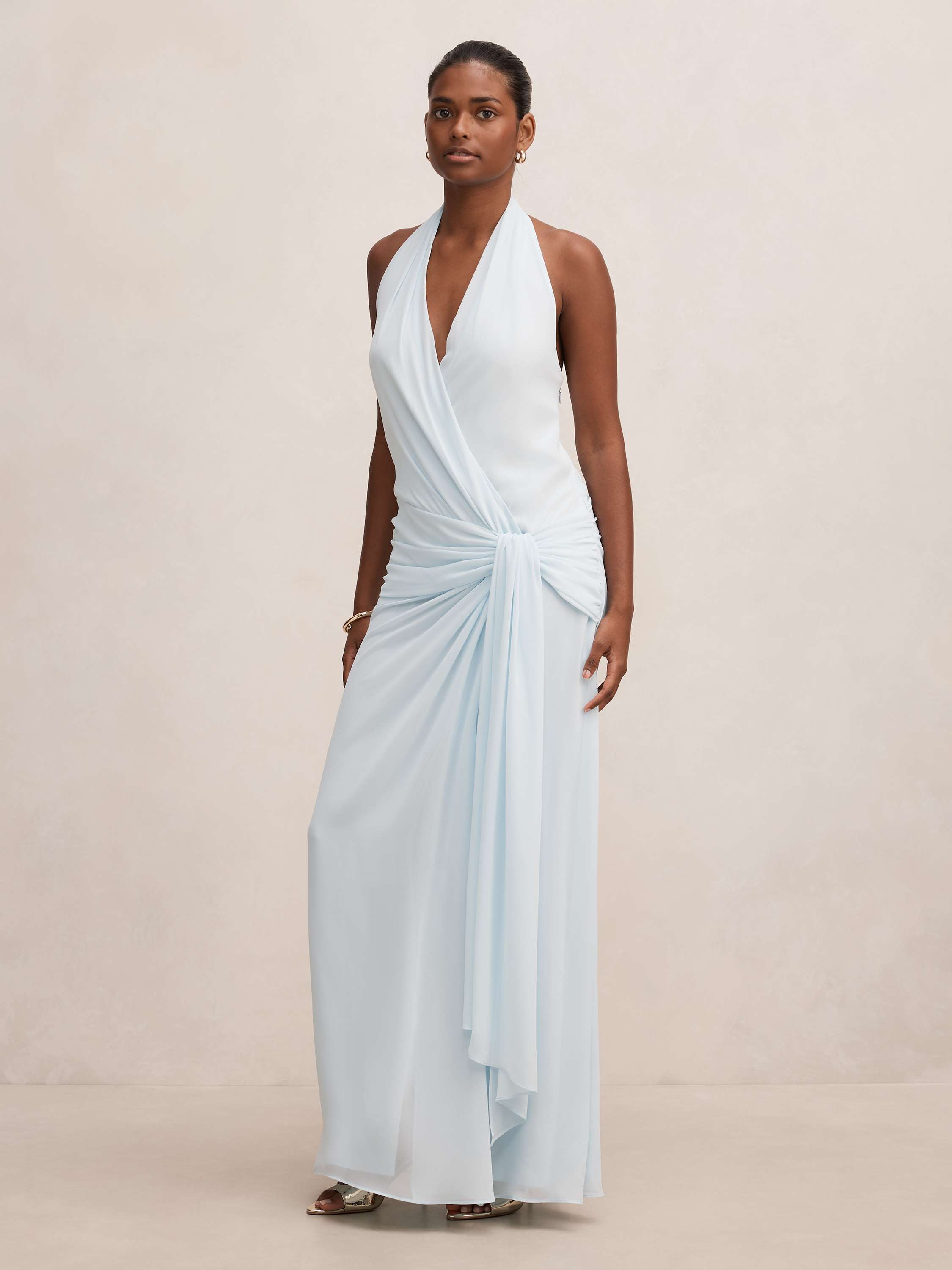 Buy Cartia Petite Wrap Maxi Dress - Blue - Online | Forever New
