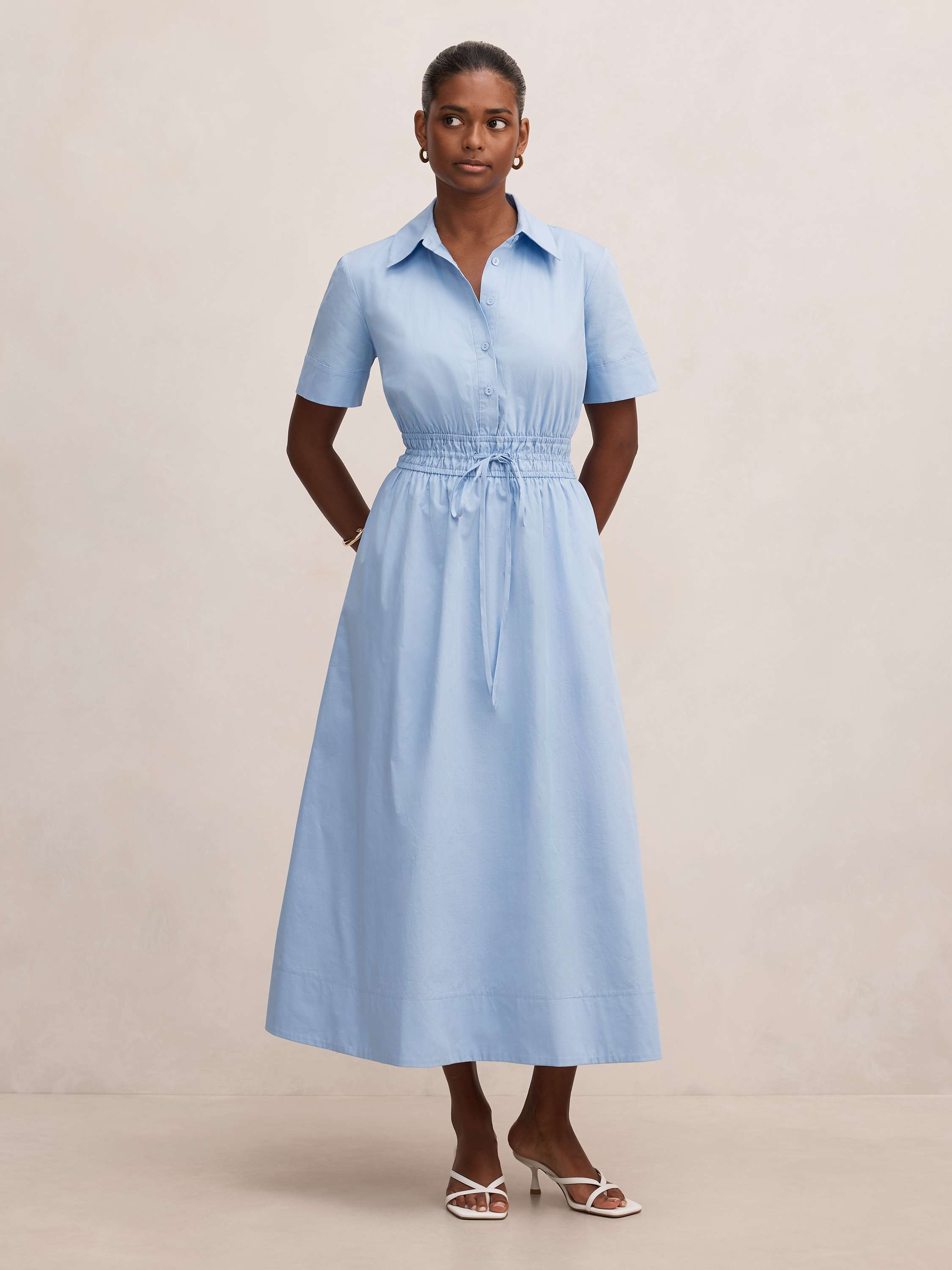 Brynn Petite Elastic Waist Midi Dress