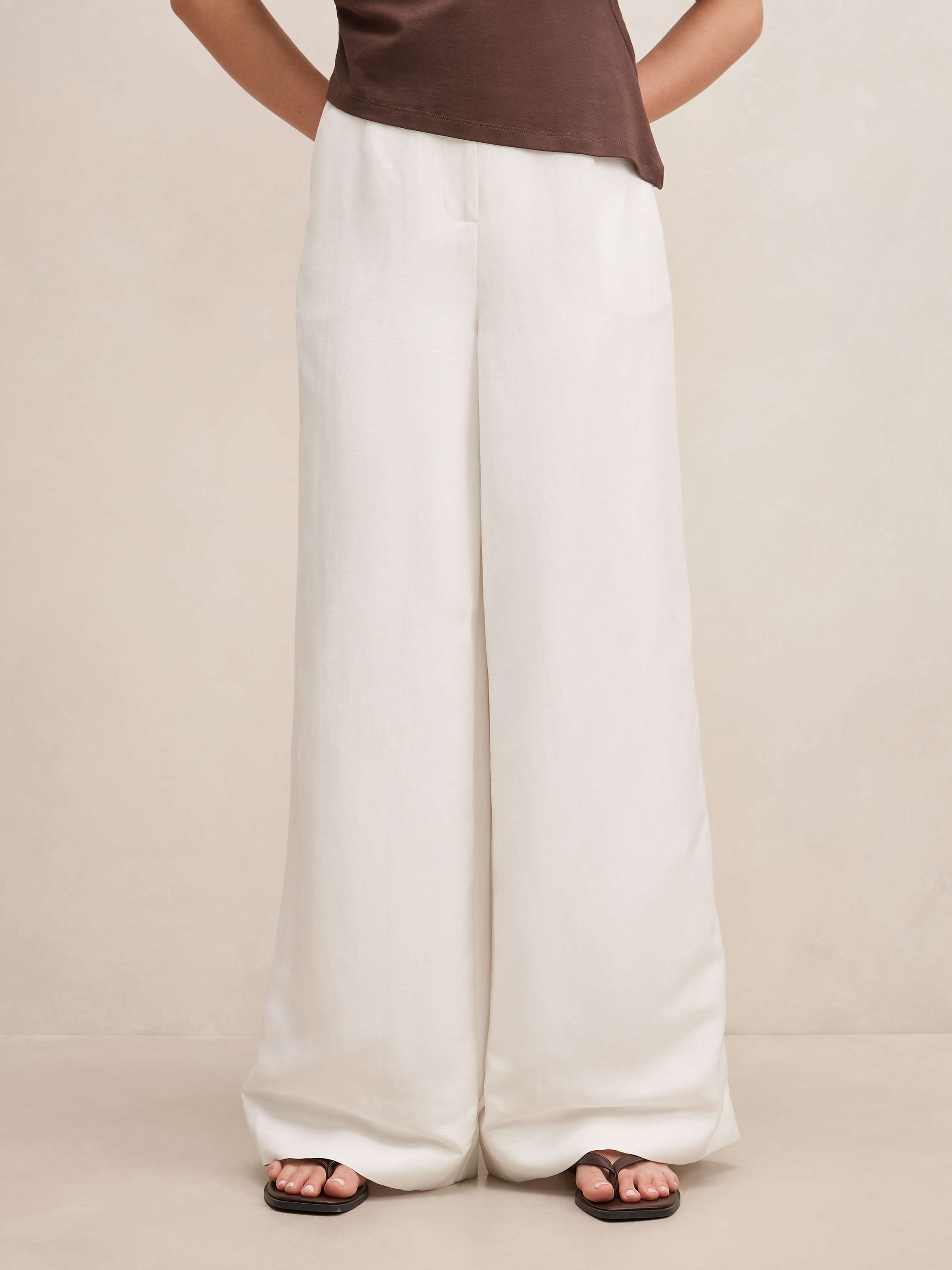 Matilda Linen Blend Wide Leg Pant