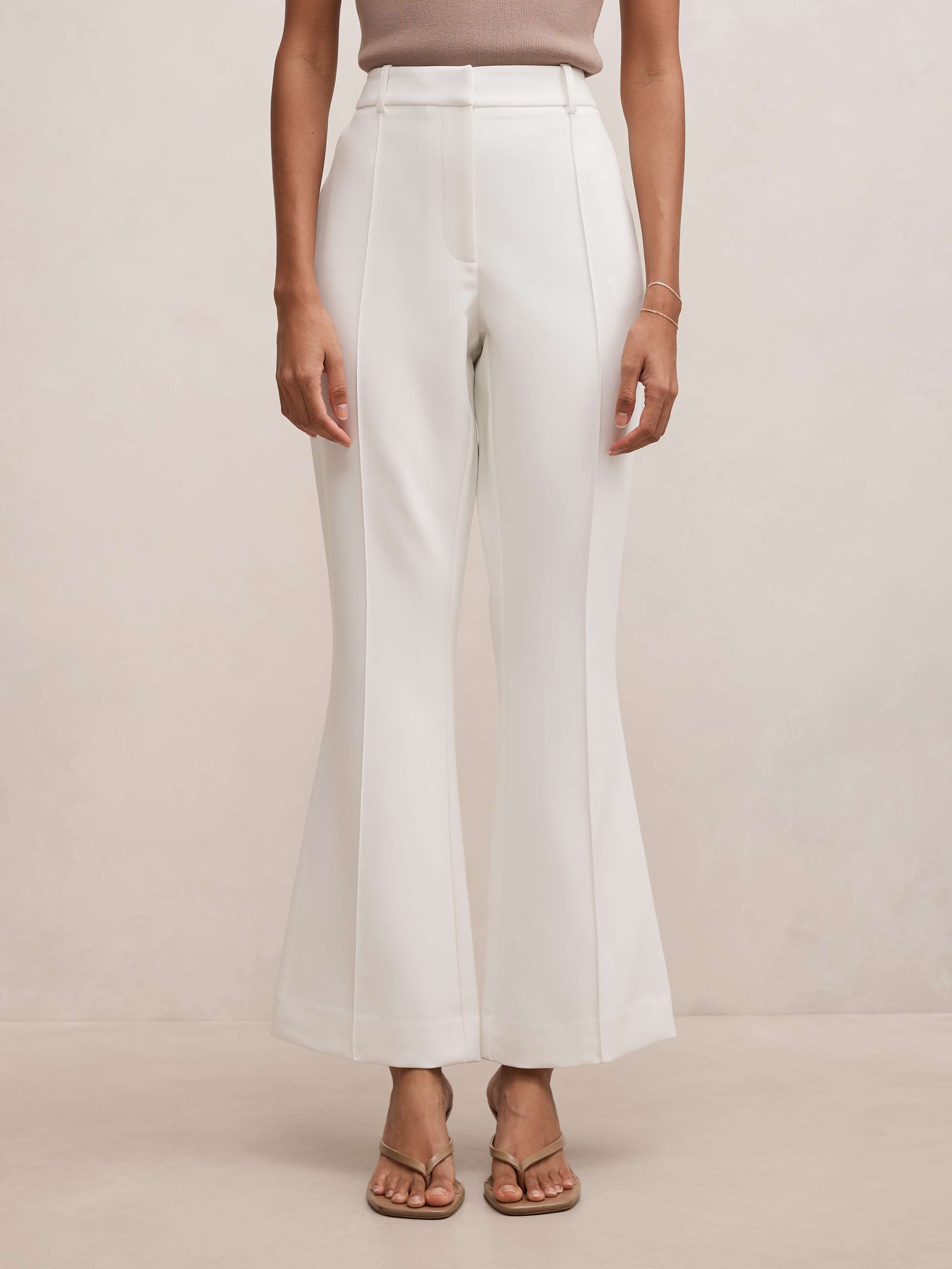 Melanie Petite Pintuck Flare Pant