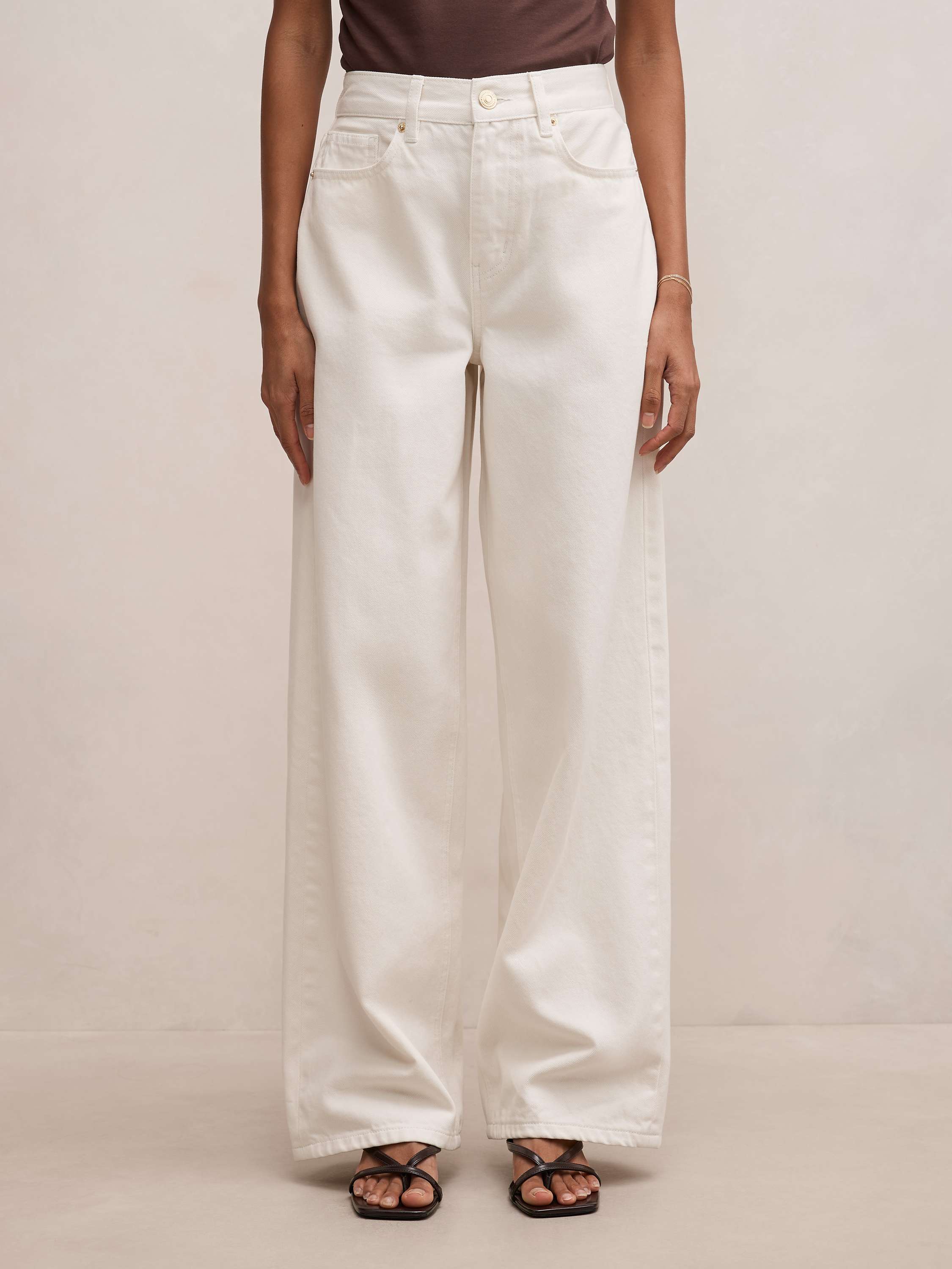 Gia Petite High Rise Wide Leg Jean