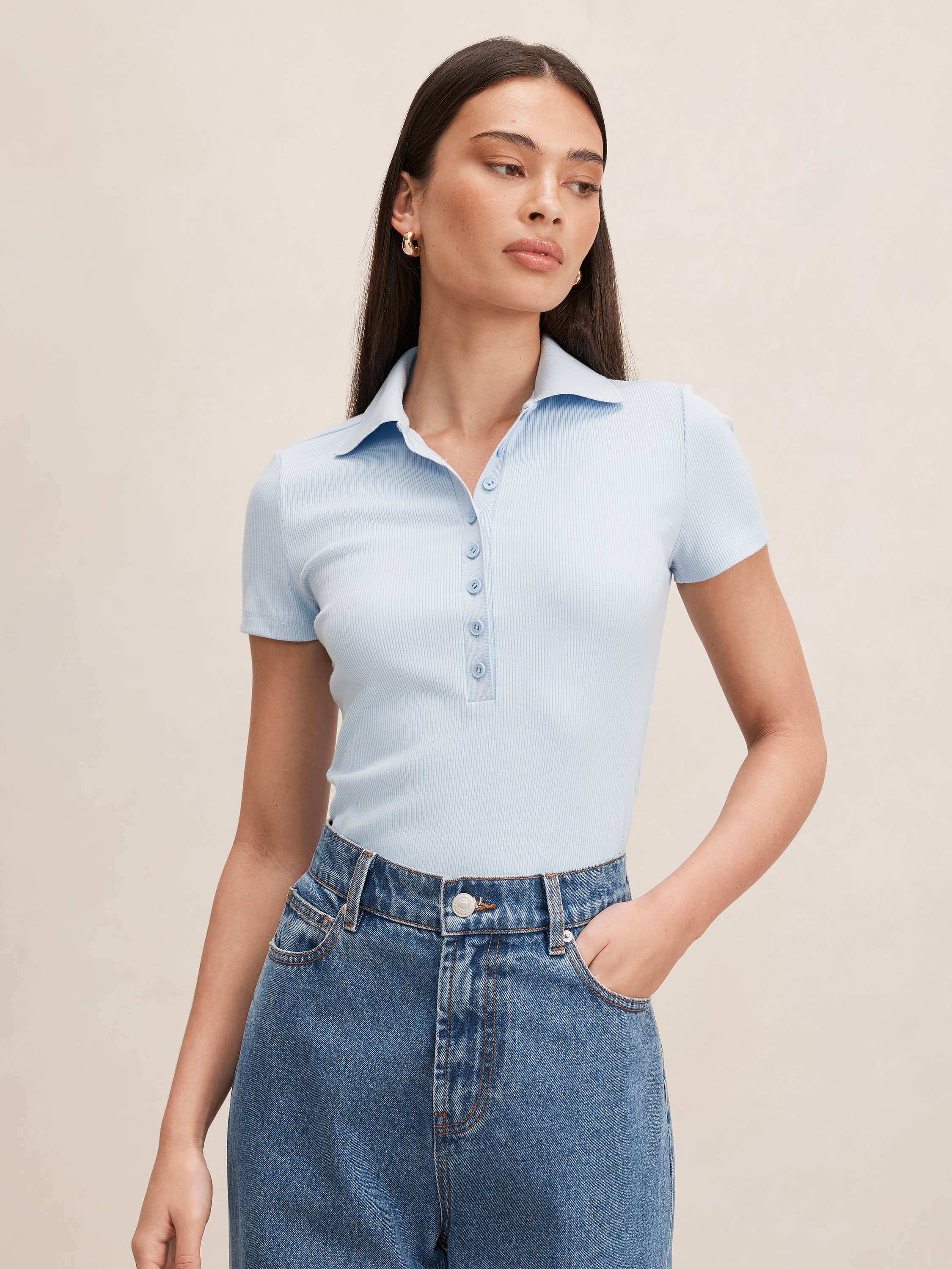 Aaliyah Ribbed Polo
