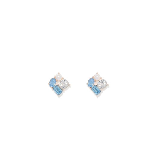 Morgan Small Cluster Stone Stud Earring