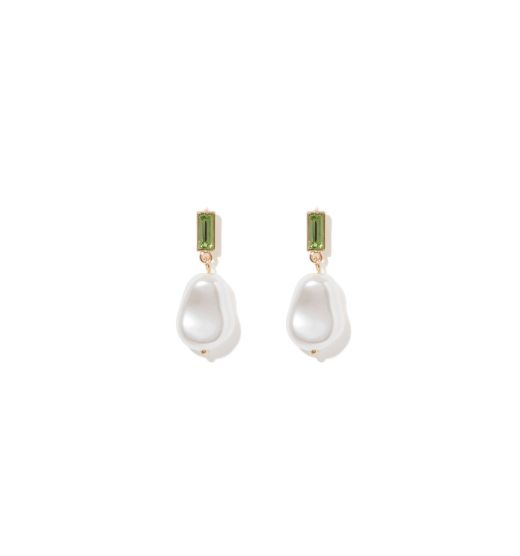 Perry Pearl Stone Drop Earring