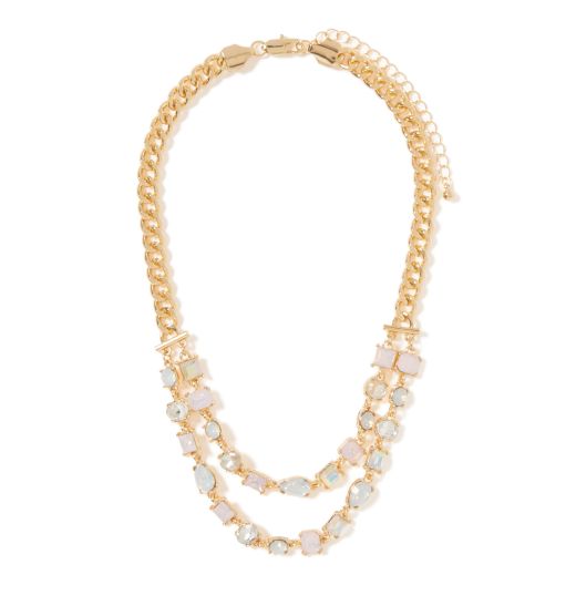 Signature Isabelle Glass Stone Layered Necklace