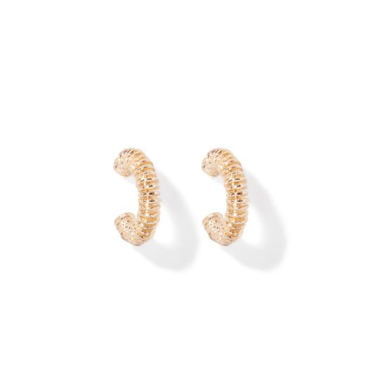 Signature Candie Chunky Textured Hoop Earring