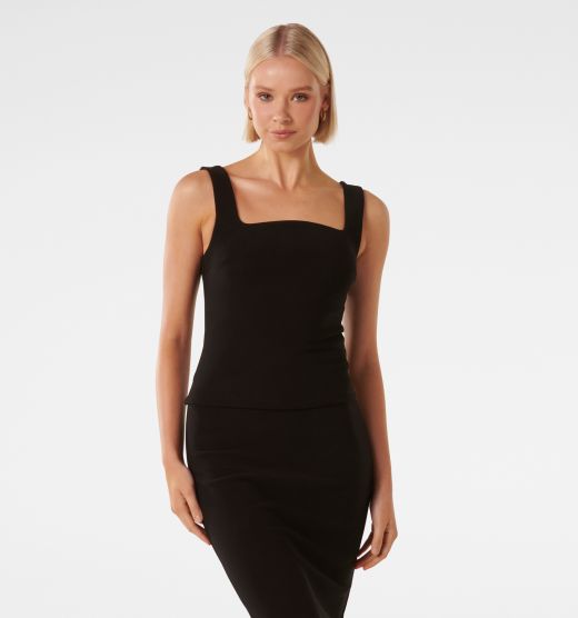Charlotte Curved Neck Tank