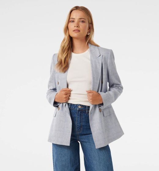 Ivy Linen Double Breasted Blazer