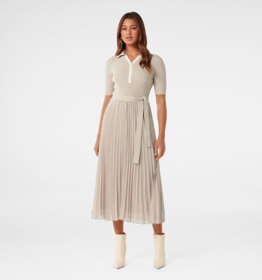 Melody S/S Polo Collar Knit Dress