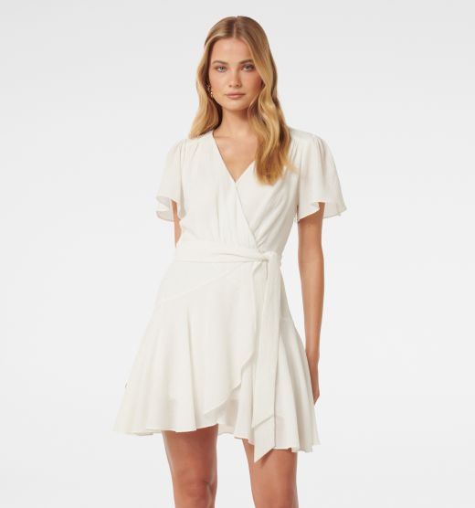 Chrissie Flutter Sleeve Mini Dress