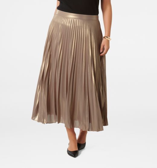 Estella Curve Pleated Maxi Skirt