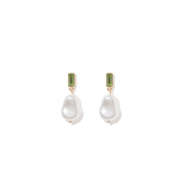 Perry Pearl Stone Drop Earring