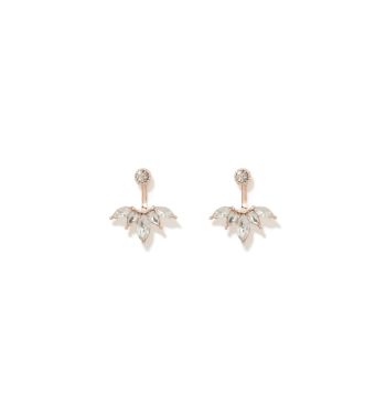 Connor Crystal Front Back Earring