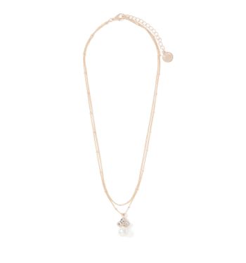Penny Pearl Stone Pendant Necklace