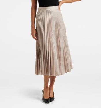 Ester Satin Pleated Skirt