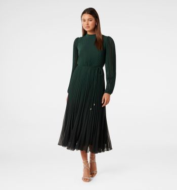 Zamara Pleated Midi Dress