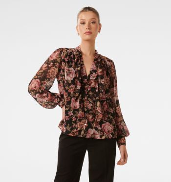 Fawn Frill Tie Blouse