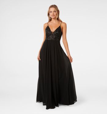 Sierra Embroidered Bodice Gown