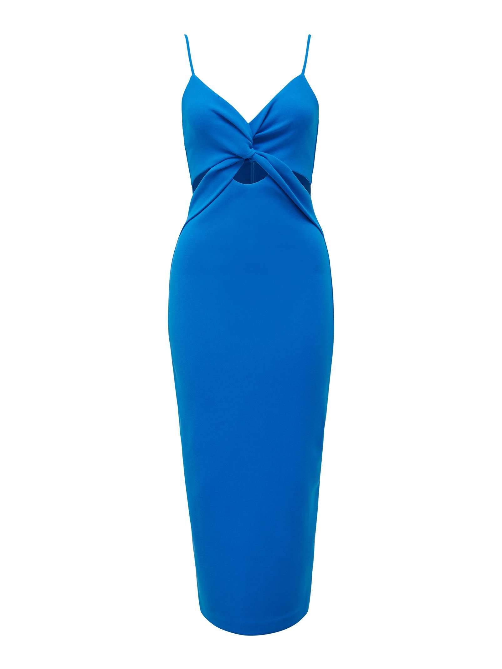 white christmas dresses The Nadia Long Sleeve Cut Out Midi Dress White - Pencil Skirt main image 1