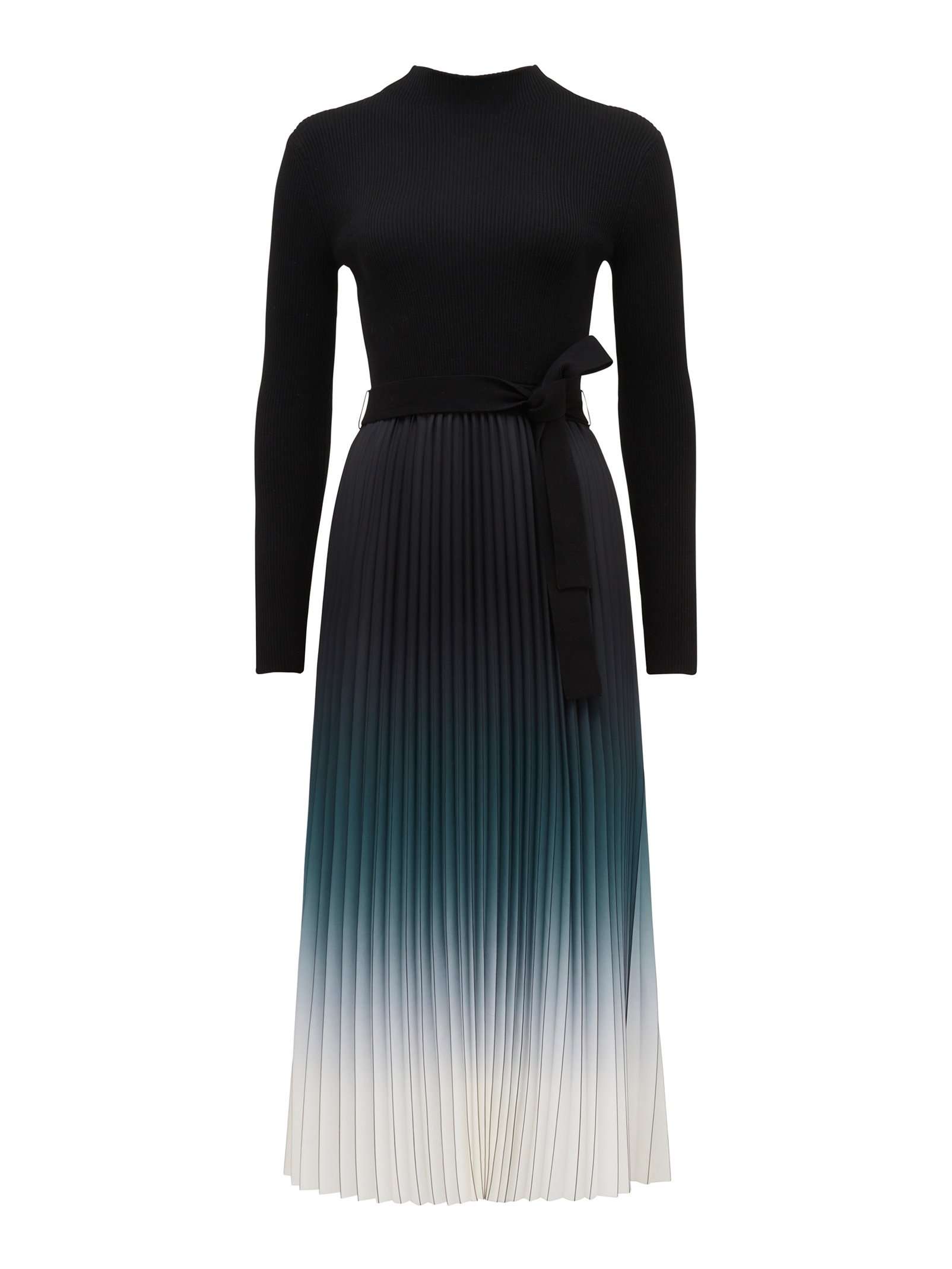 onyx and camel knit geo marie dress Elliette Cashmere-Blend Dress in Brown Camel main image 0