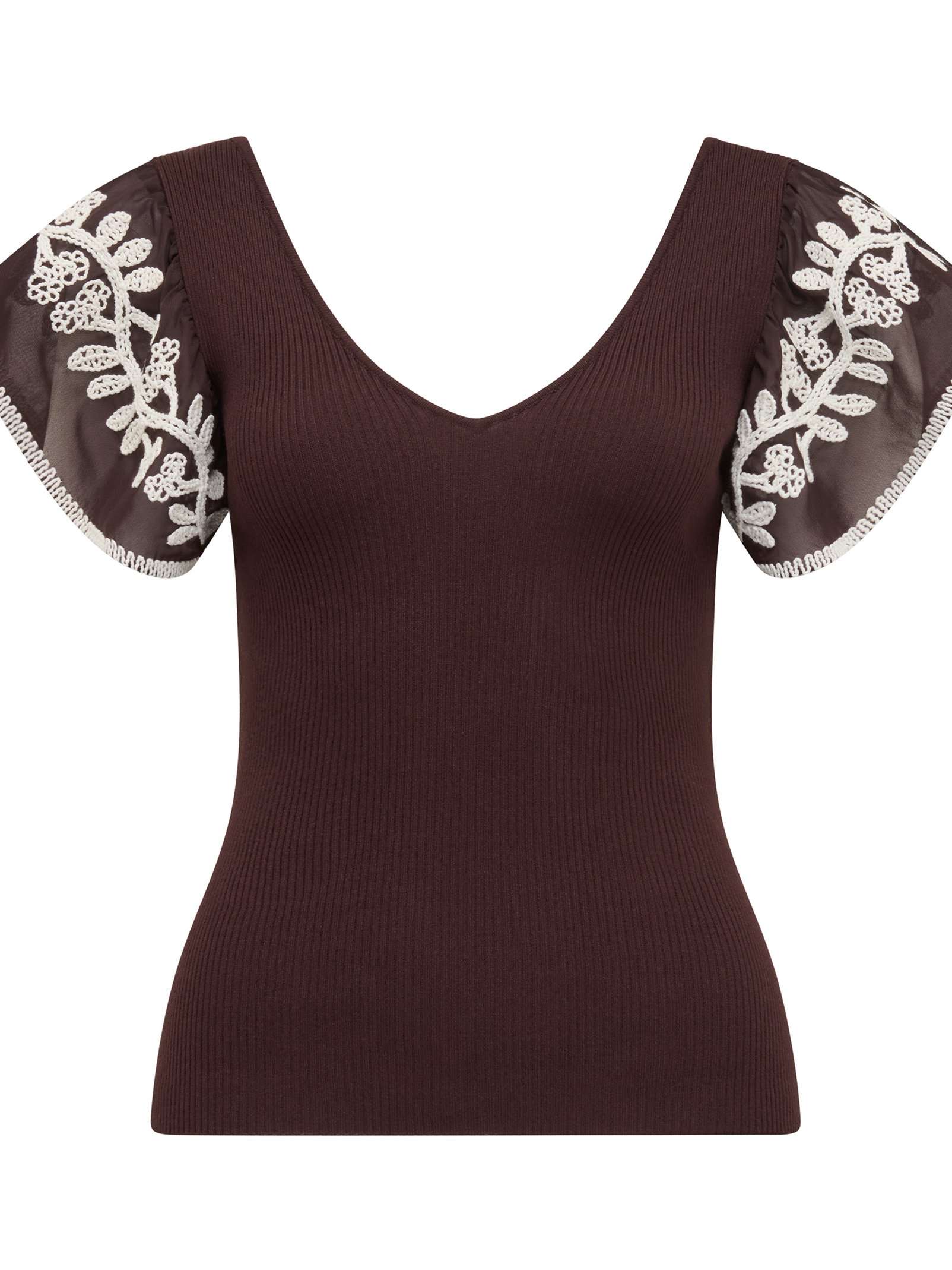 Elodie Frill Sleeve Knit Tank