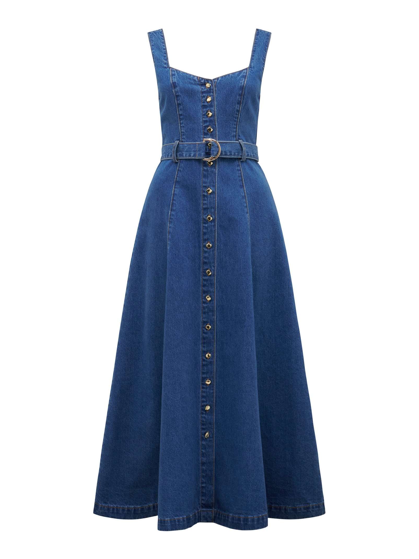 white christmas dresses Maja Short Denim Dress main image 1