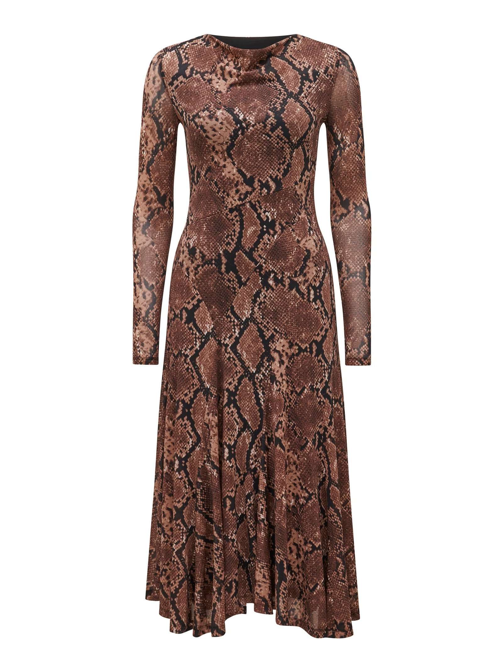 navy blue dress for baby girl Ever New Tammy Asymmetrical Hem Midi Dress In Green Sepia Snake - 63% Off main image 0