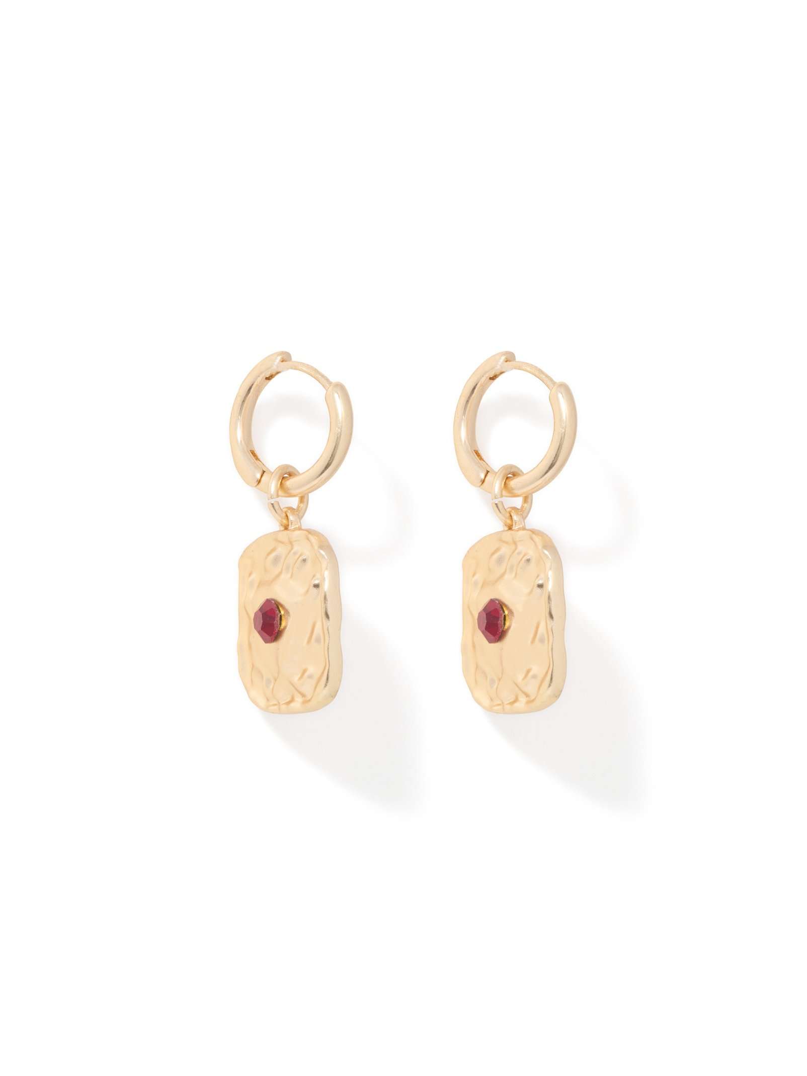 Solara Square Texture Stone Earring