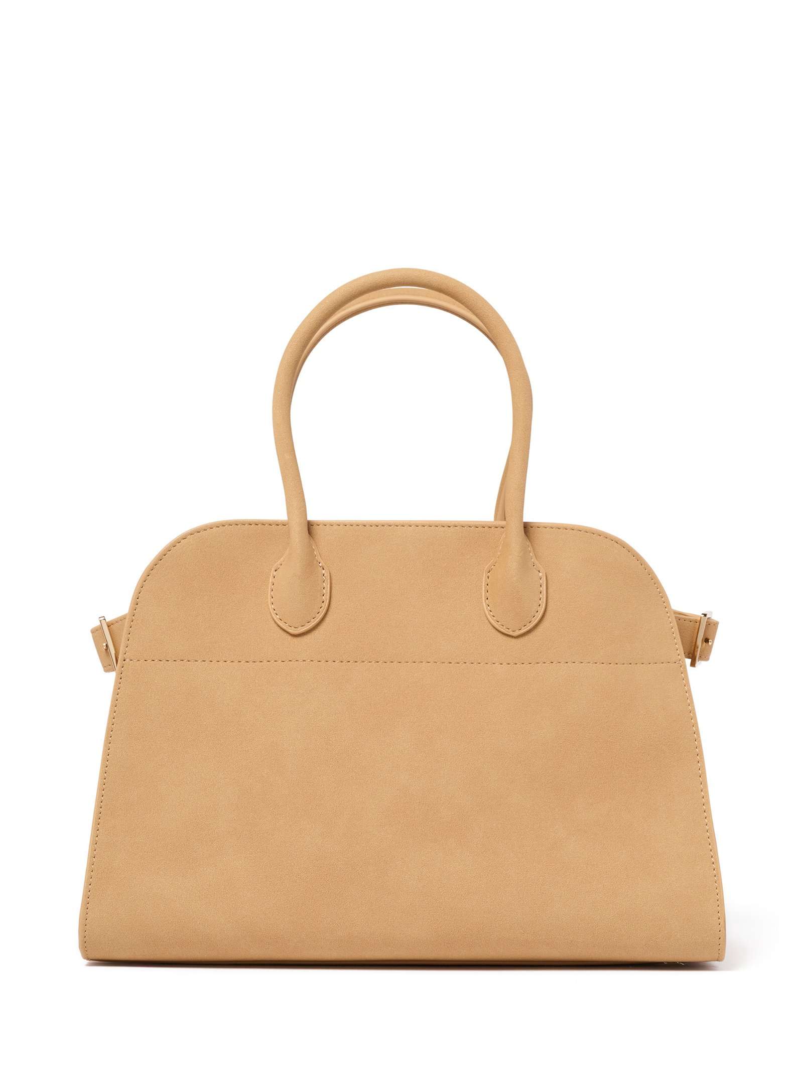 Lacey Faux Suede Bowler Bag