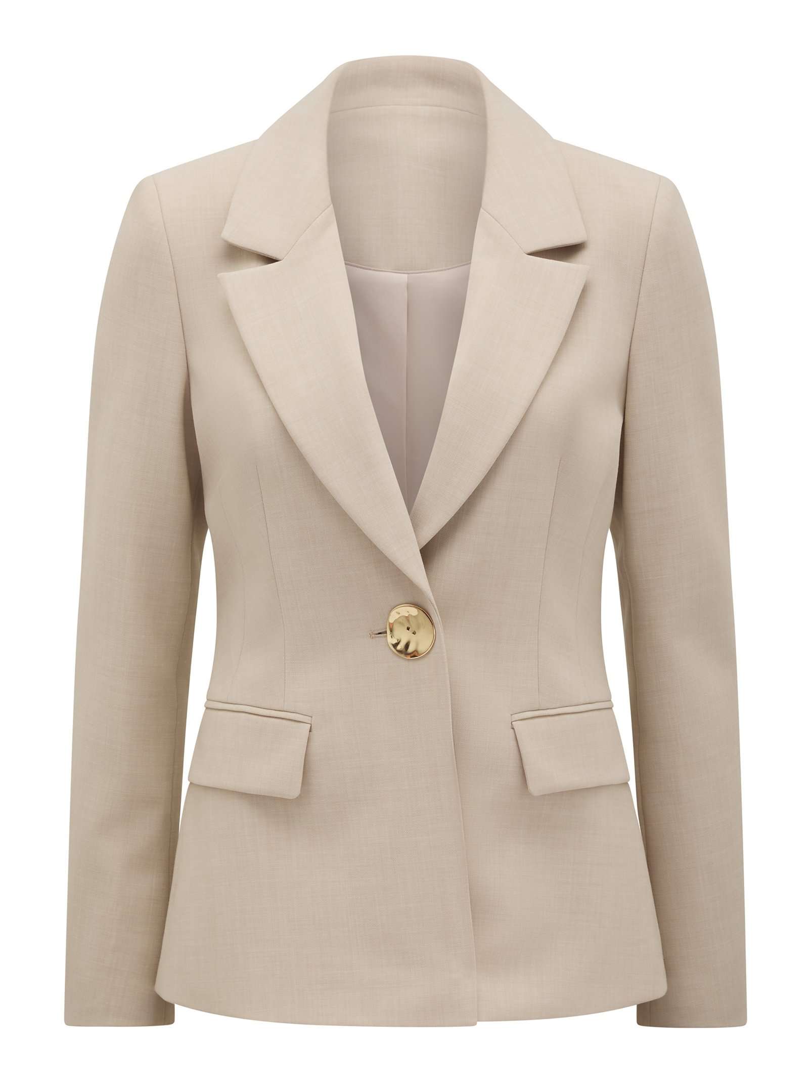 【yu】OVER SHOULDER GOLD BUTTON BLAZER Lulu Gold Button Blazer