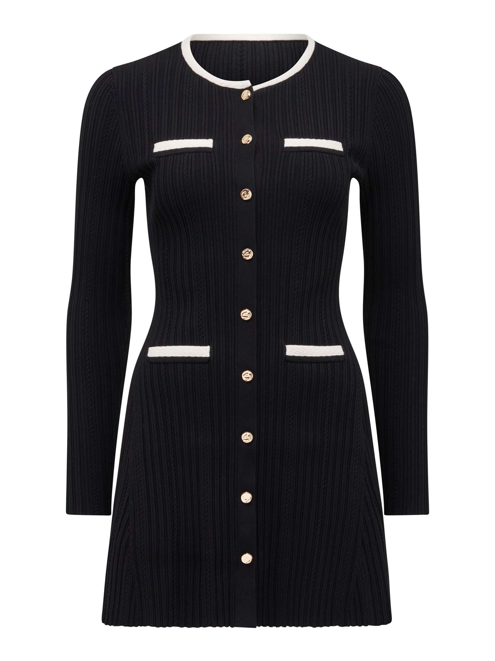 Brielle Fit and Flare Knit Mini Dress
