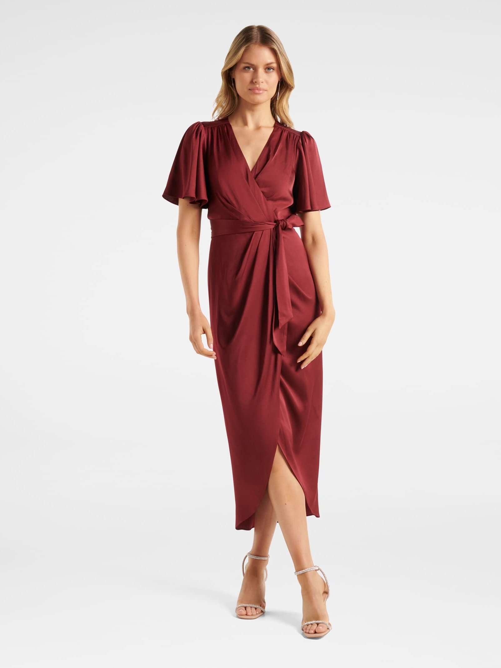 green emerald velvet dress Embroidered Linen Blend Belted Black Midi Dress main image 0