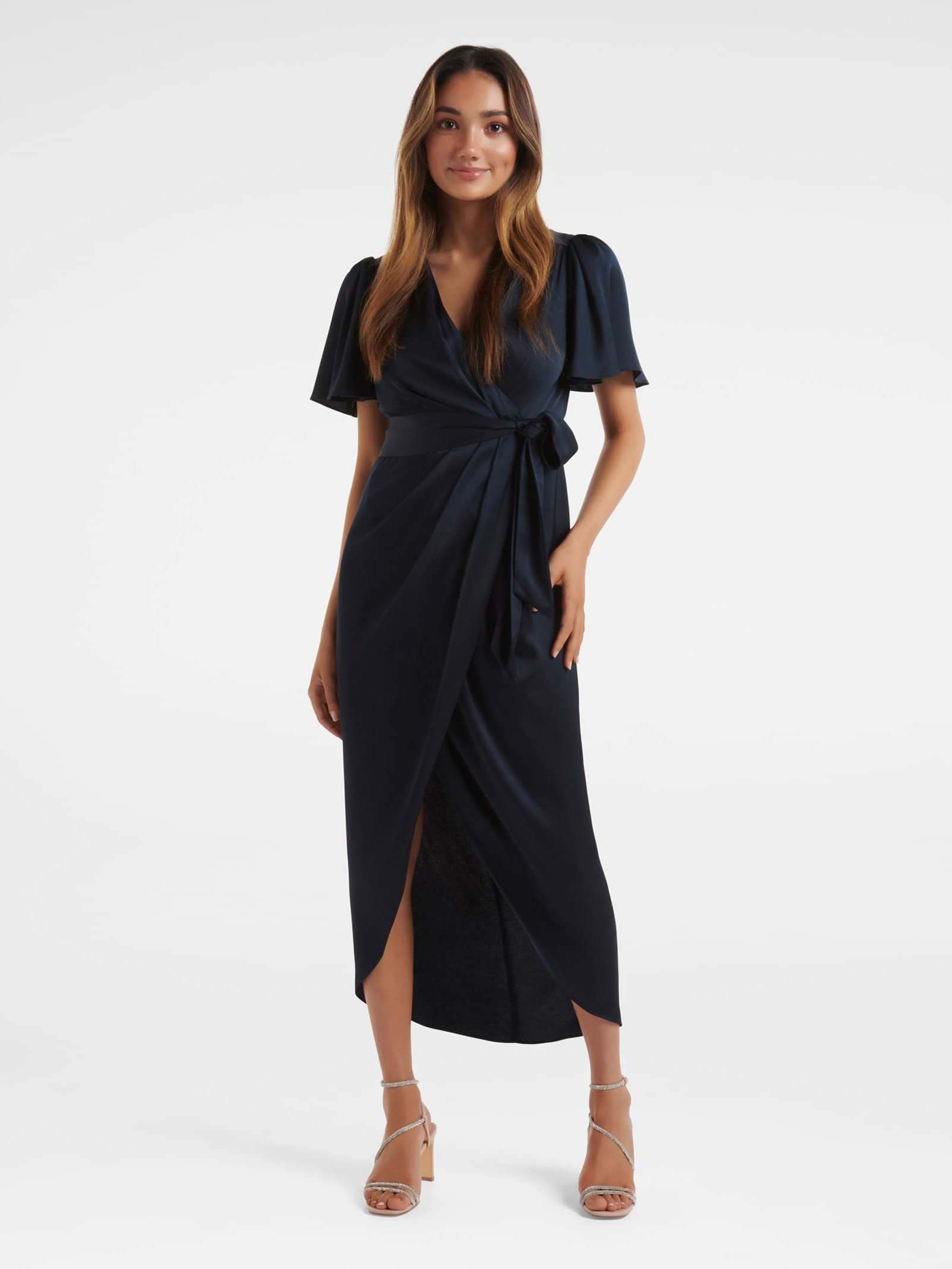 Buy Blue Pigment Nadia Cut Out Midi Dress - Forever New