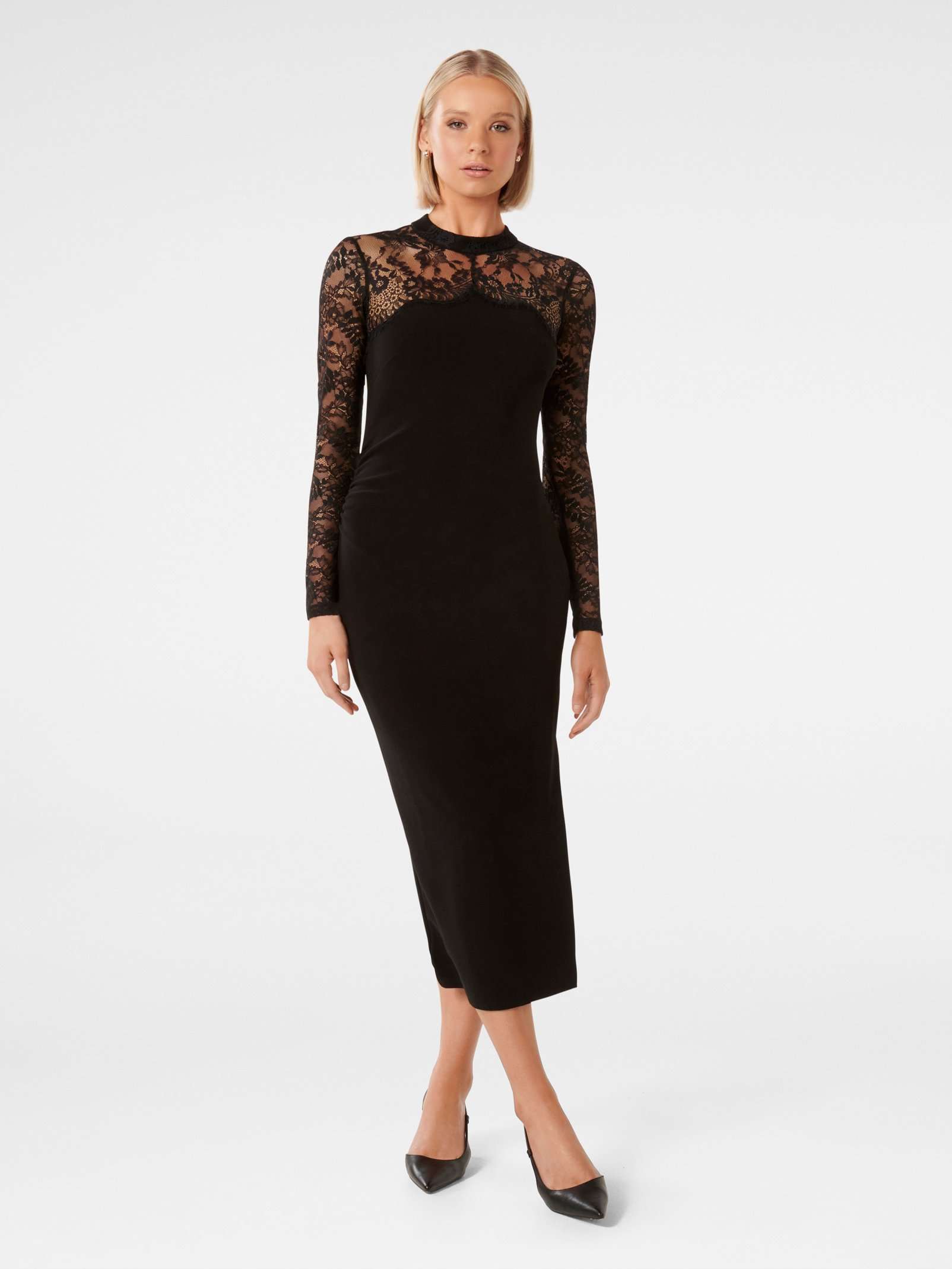 Buy Black Elora Long Sleeve Lace Dress Online Buy Black Elora Long Sleeve Lace Dress Online