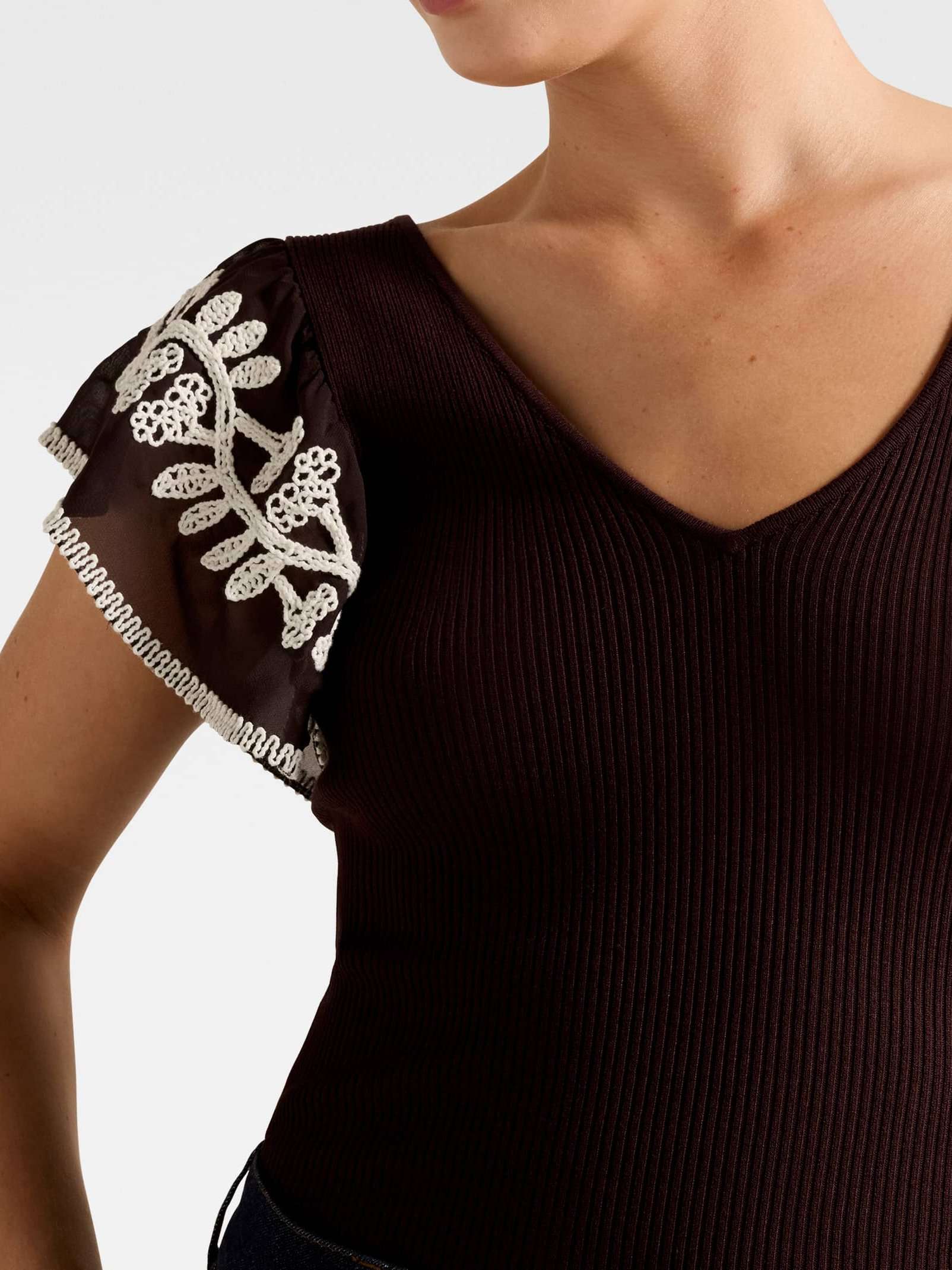 Elodie Frill Sleeve Knit Tank