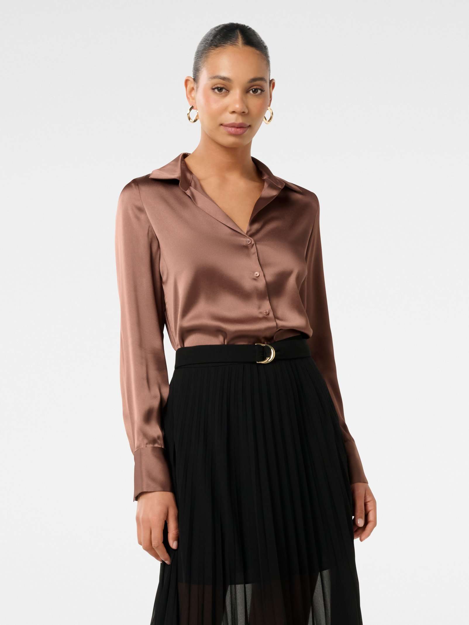 Shop the Harvey Notched Neck Satin Shirt for a Touch of Luxury