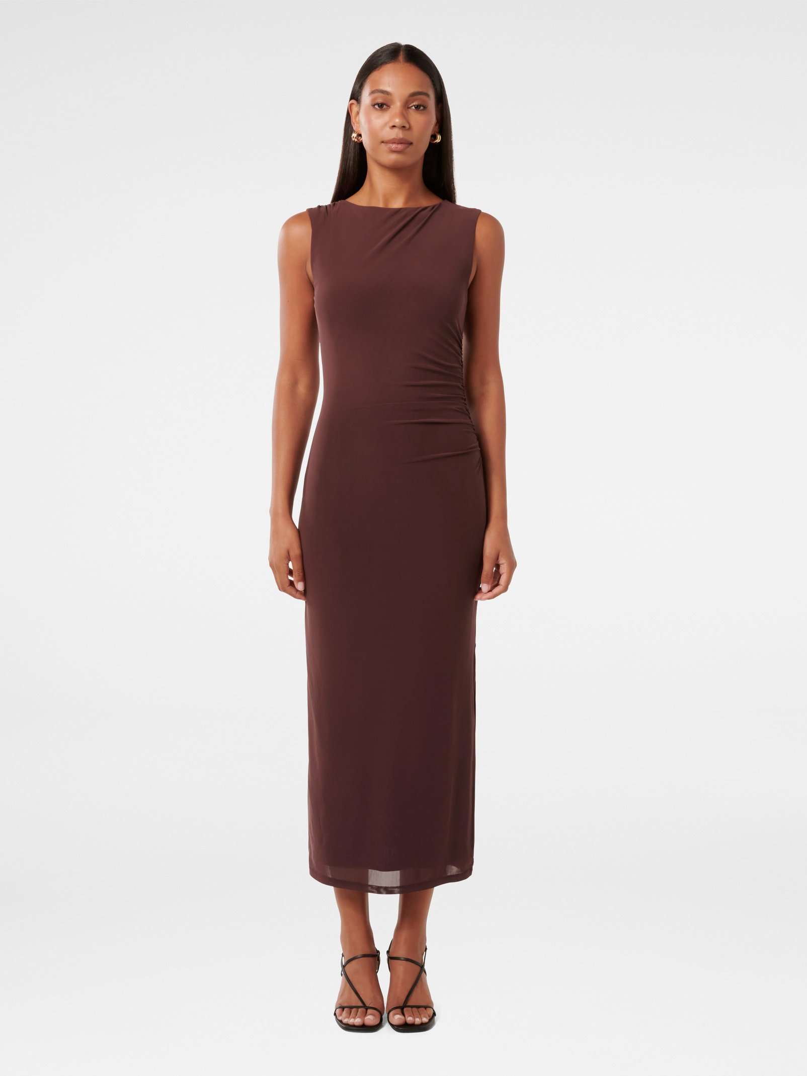 Ally Sleeveless Mesh Midi Dress