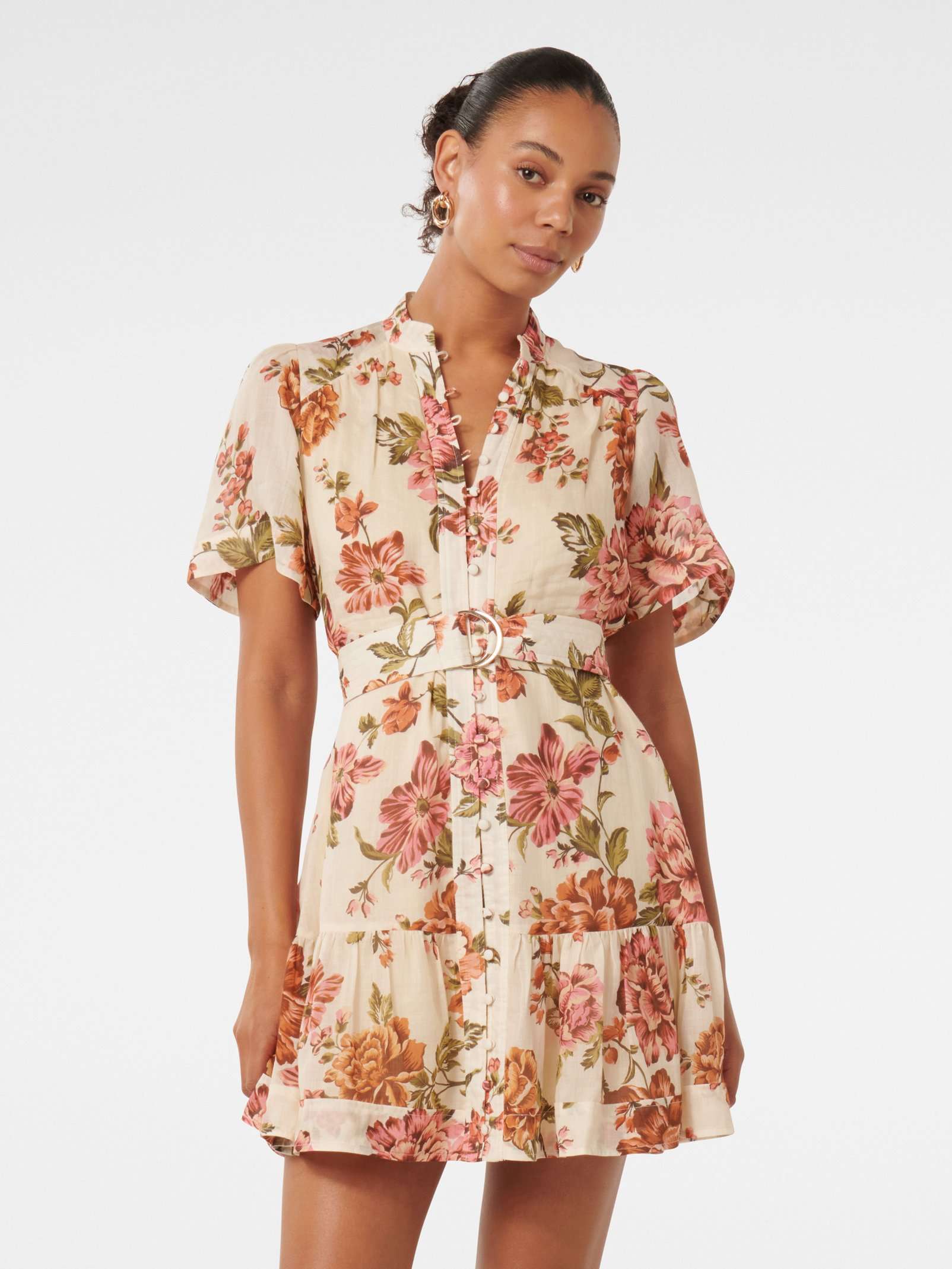Jodie Pin Tuck Skater Mini Dress