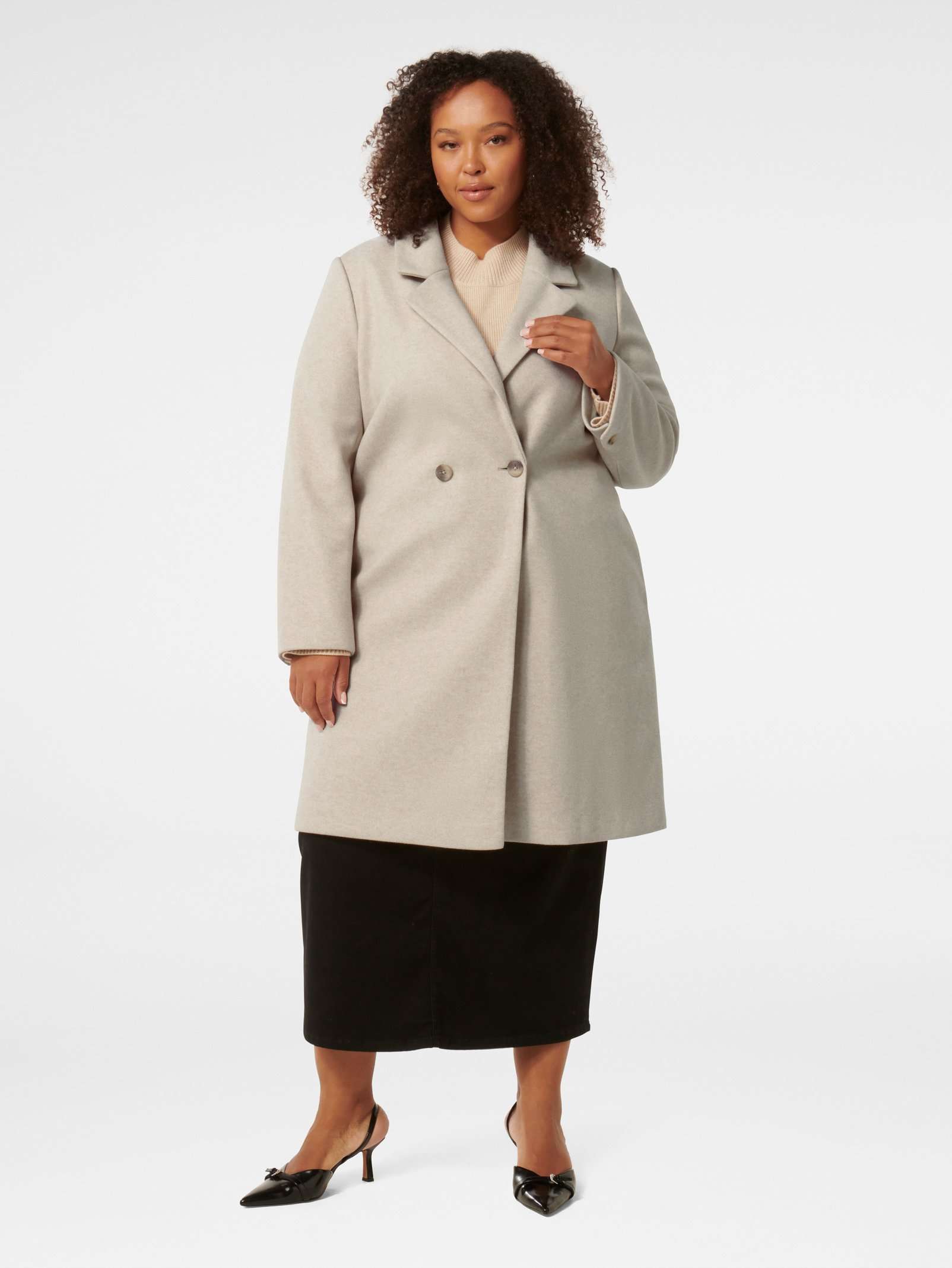 Shelley Curve Double Breasted Coatigan