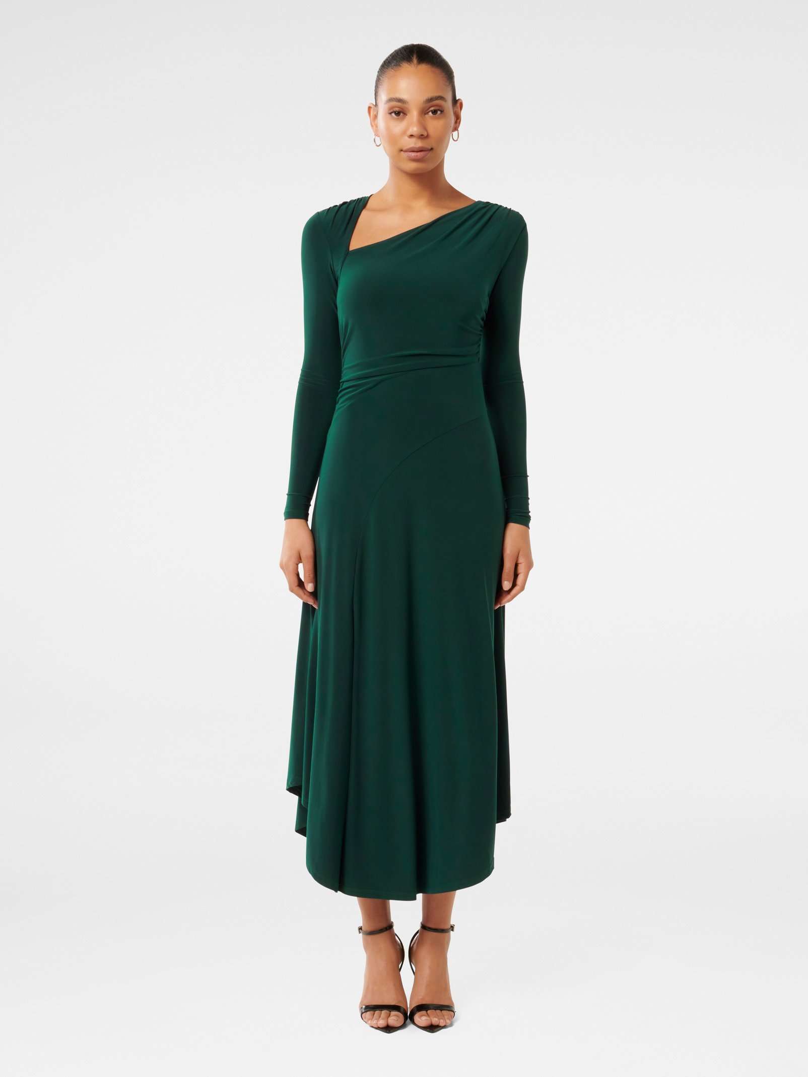 sachin and babi light blue dress Casual Cotton Ribbed Mini Oversize Dress - Forest Green | Oh!Zuza night&day main image 1