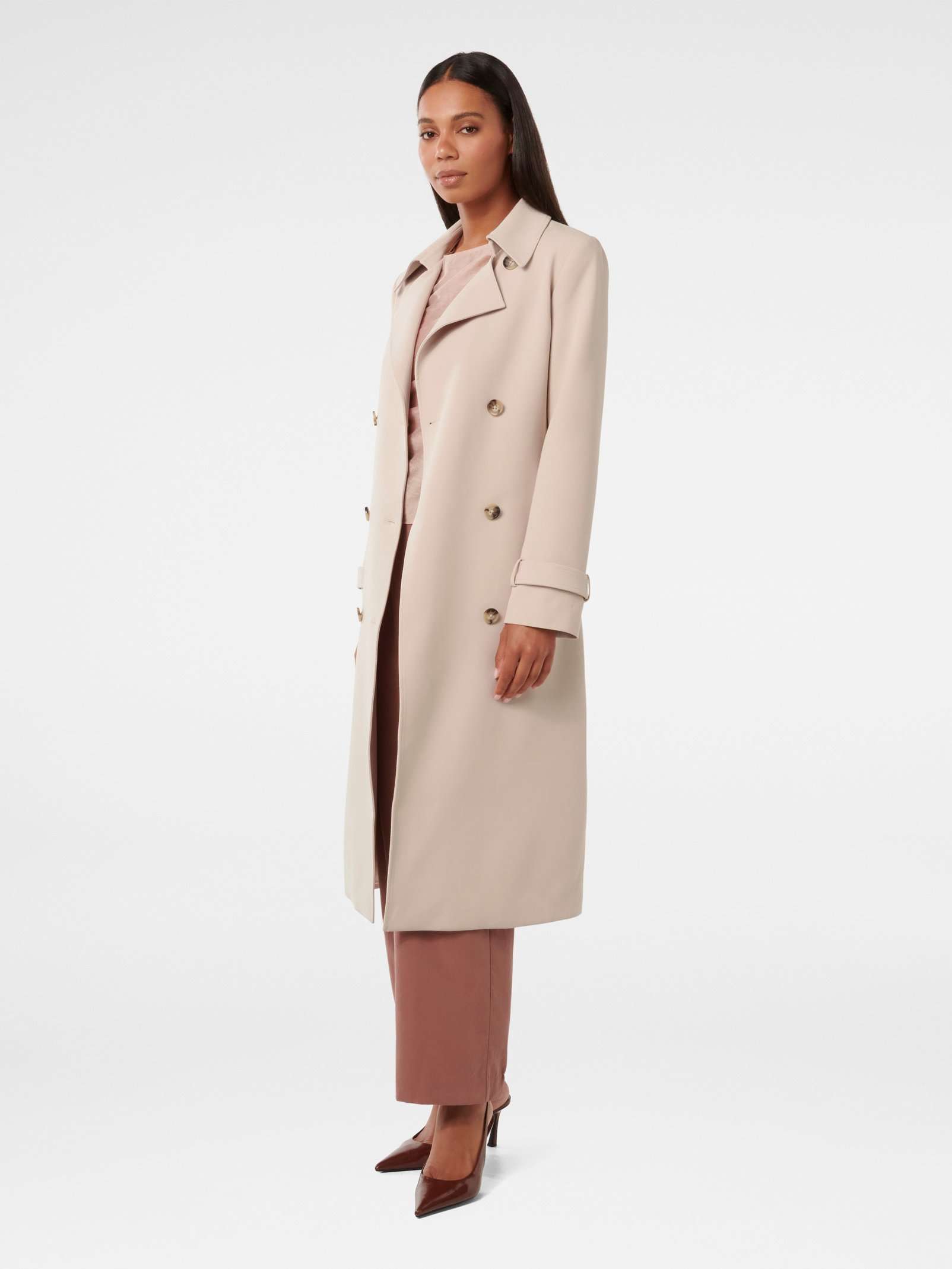 Leanne Crepe Trench Coat