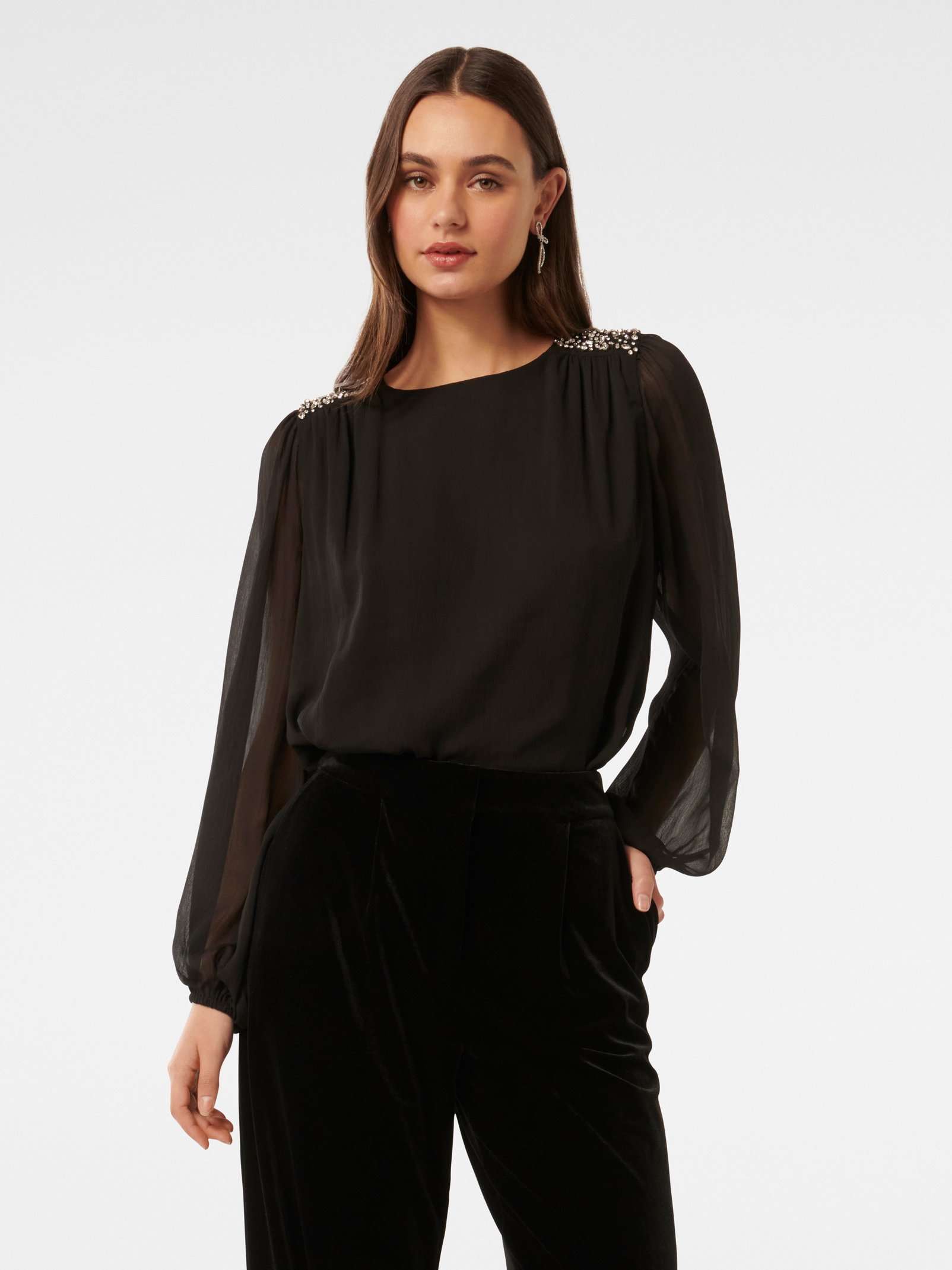 Dolly Beaded Yoke Blouse